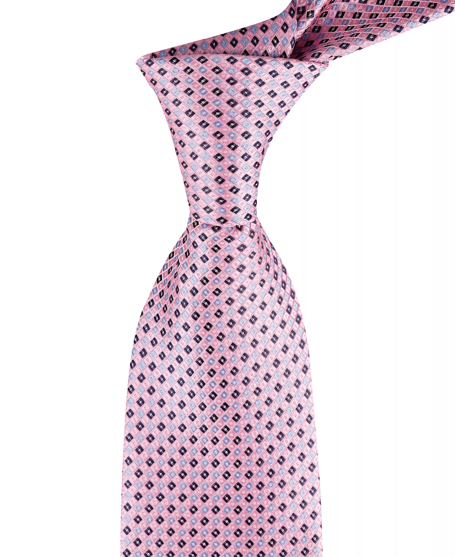 Men's Micro-Grid Tie - Pink - ONE SIZE