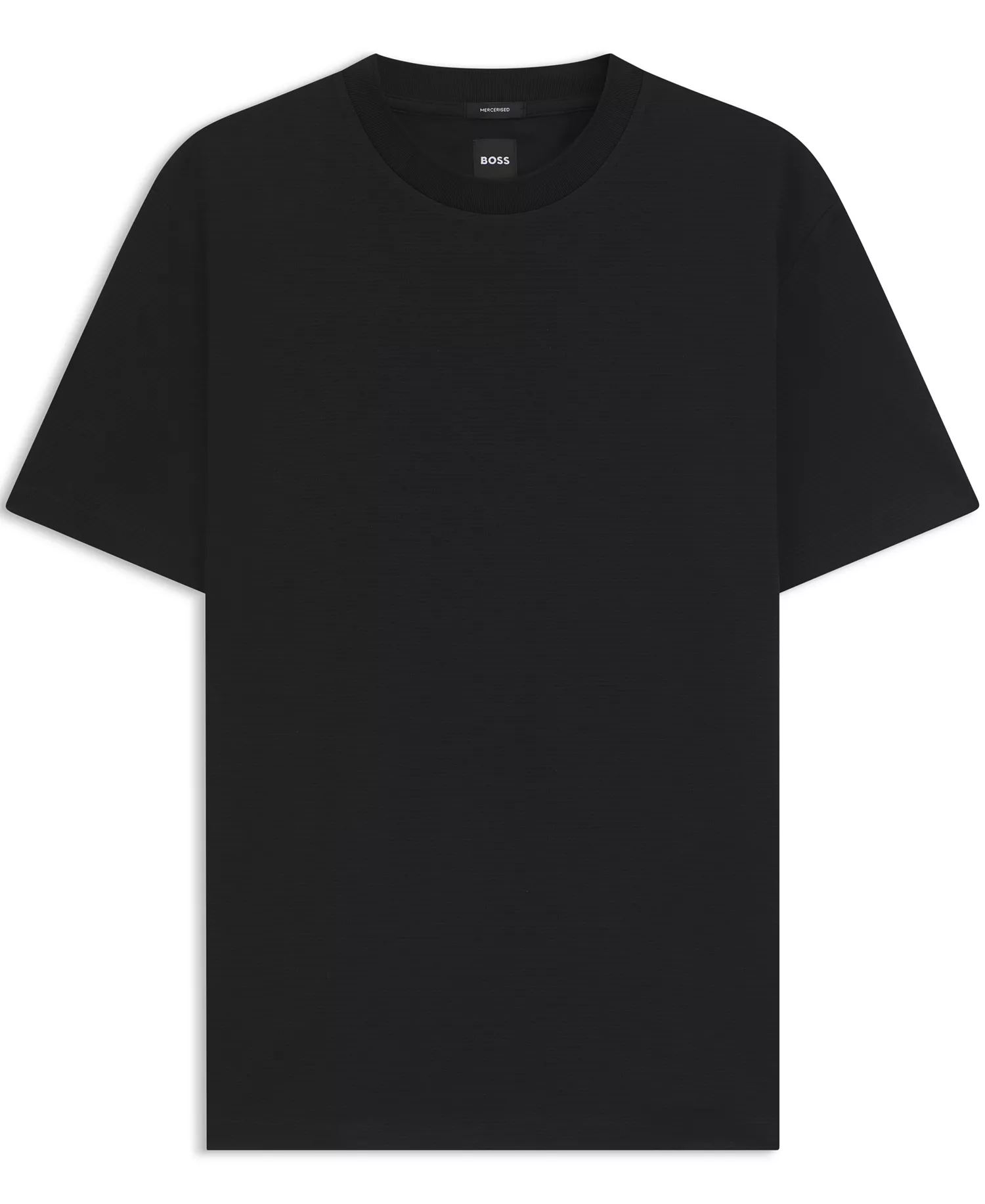 Men's Micro Pattern Mercerized-Cotton T-Shirt - Black - 2XL
