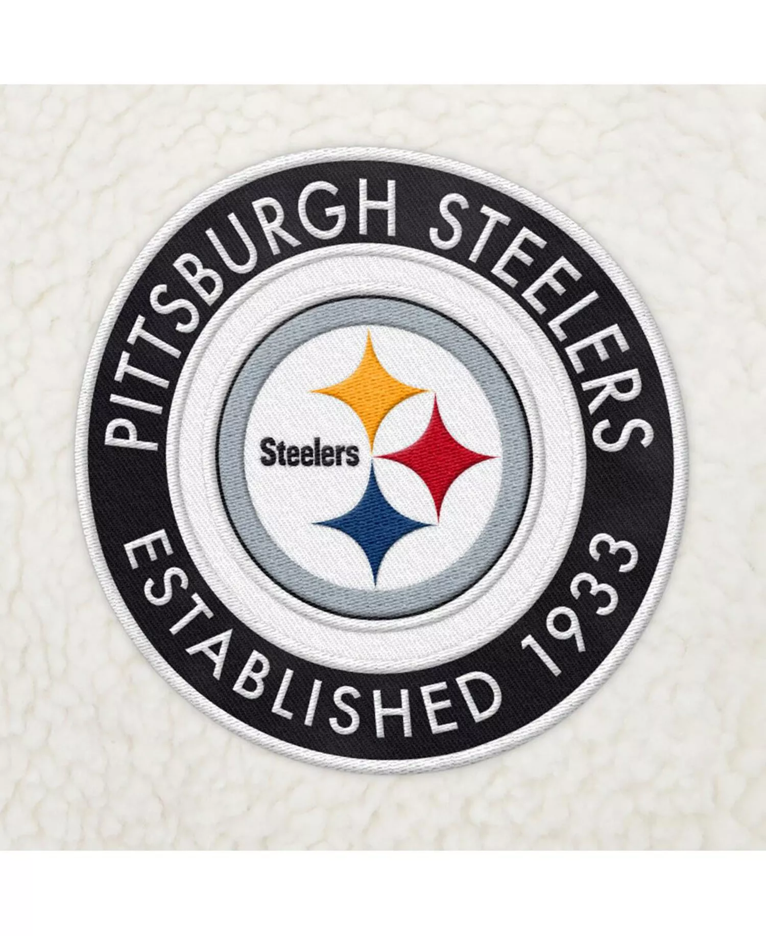 Men's Cream Pittsburgh Steelers Jordan Sherpa Quarter-Zip Sweatshirt - Cream, Black - L