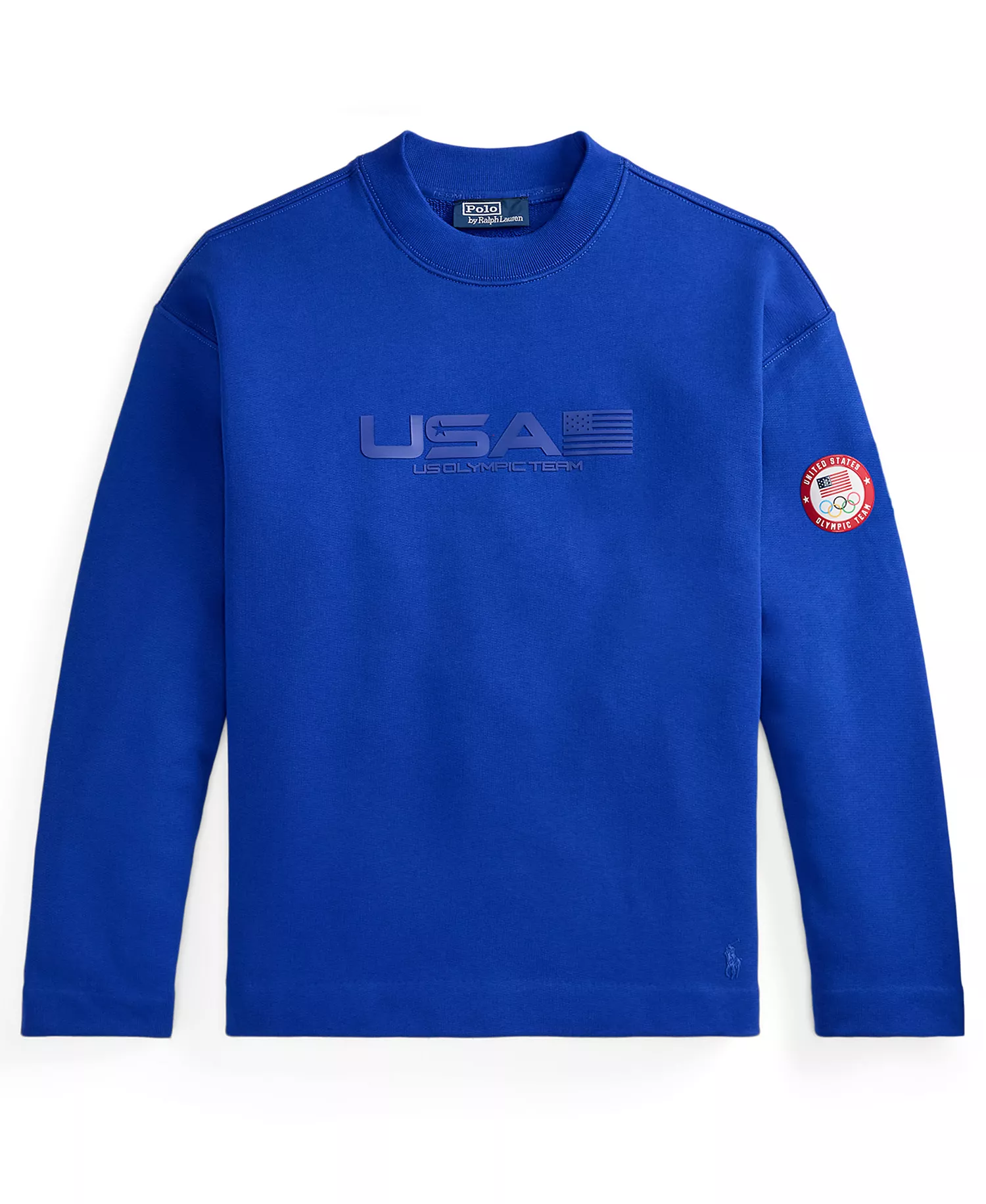 Men's Team USA Mock Neck Sweatshirt - Polo Black - L