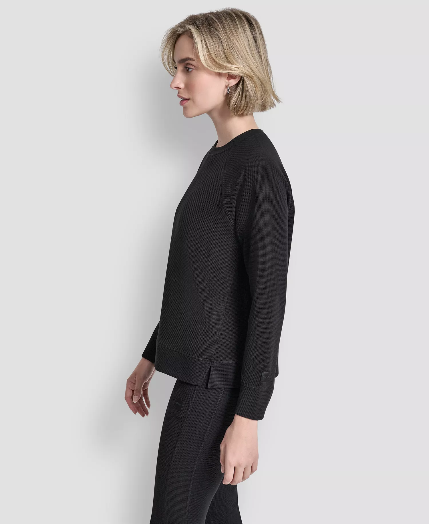 Women's Transcend Thermal Pull-On Sweatshirt - Black - L