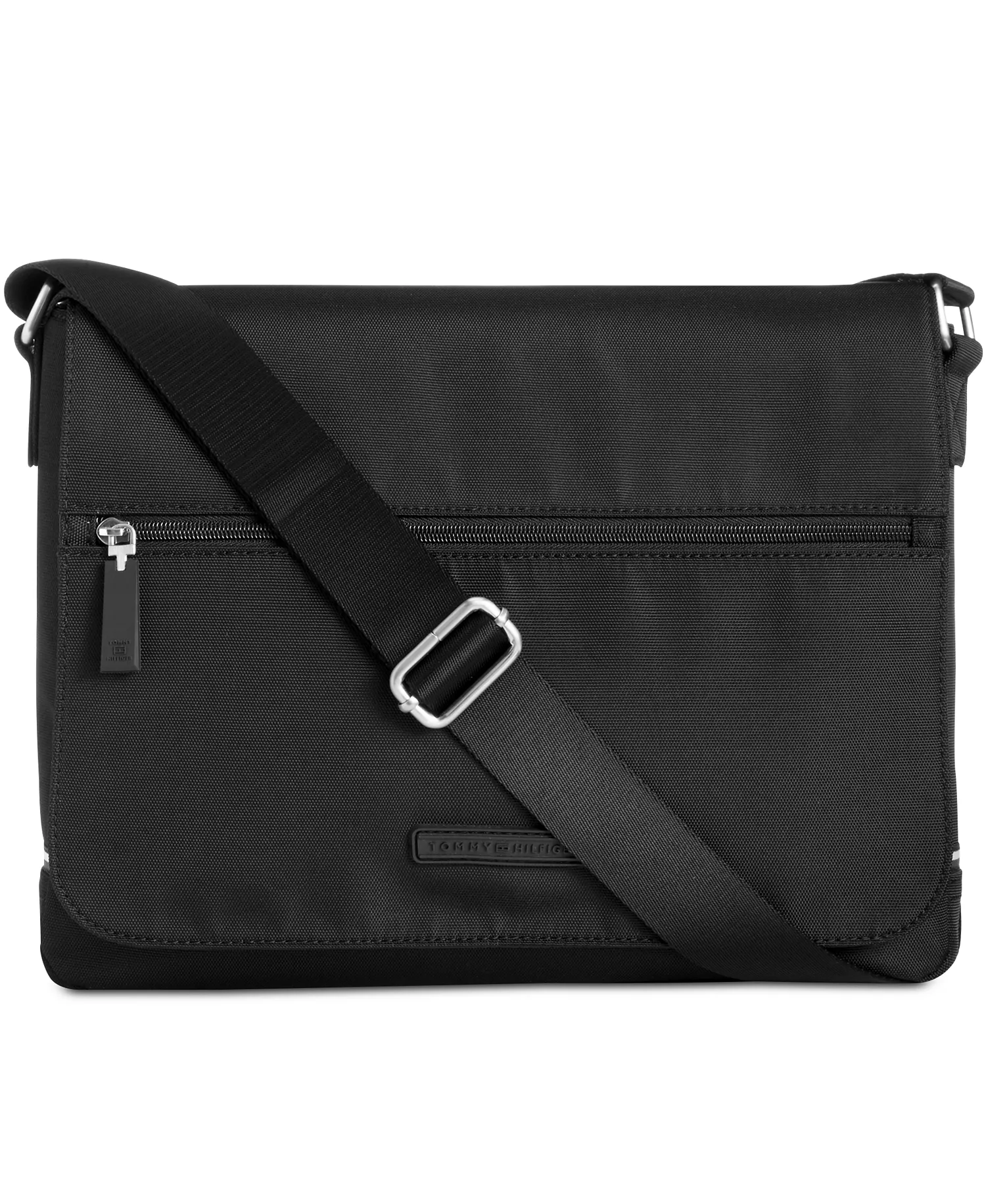 Men's Alexander Flap-Closure Messenger Bag - Black - ONE SIZE