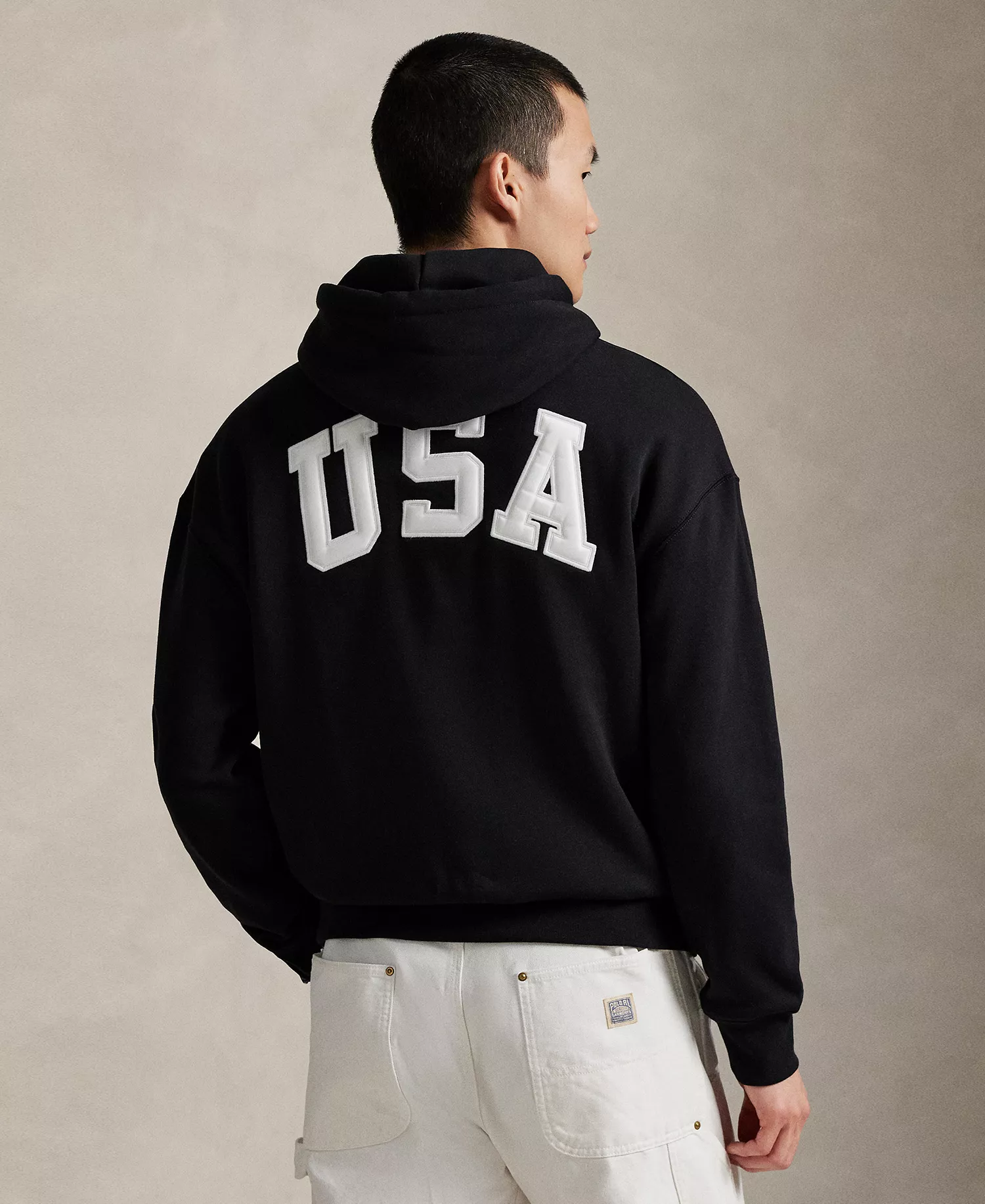 Men's Flag Fleece Hoodie - Polo Black - L