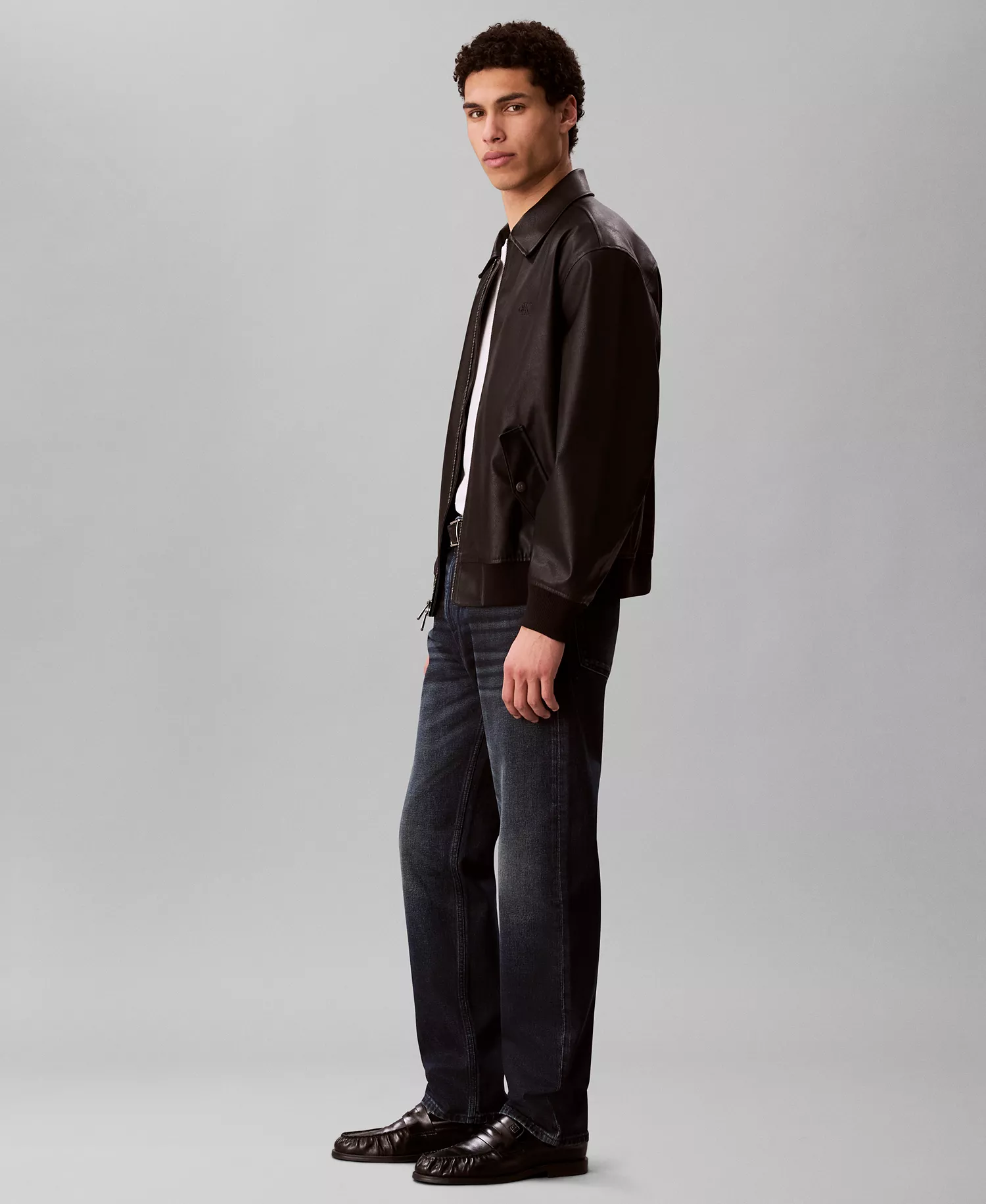 Men's Straight-Fit Stretch Denim Jeans - Klien Blue Black - 30x30