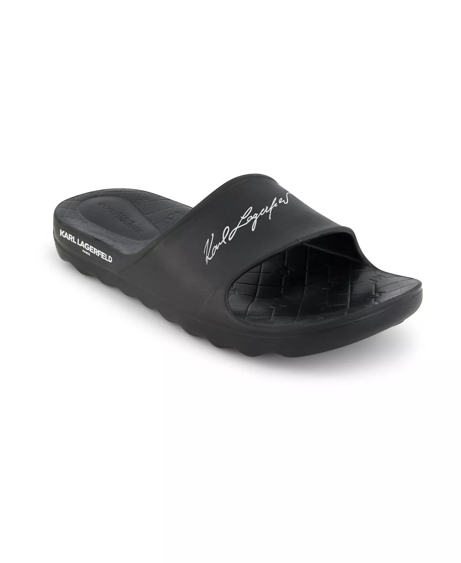 Men's Signature Logo Print Slides - Black - 10M