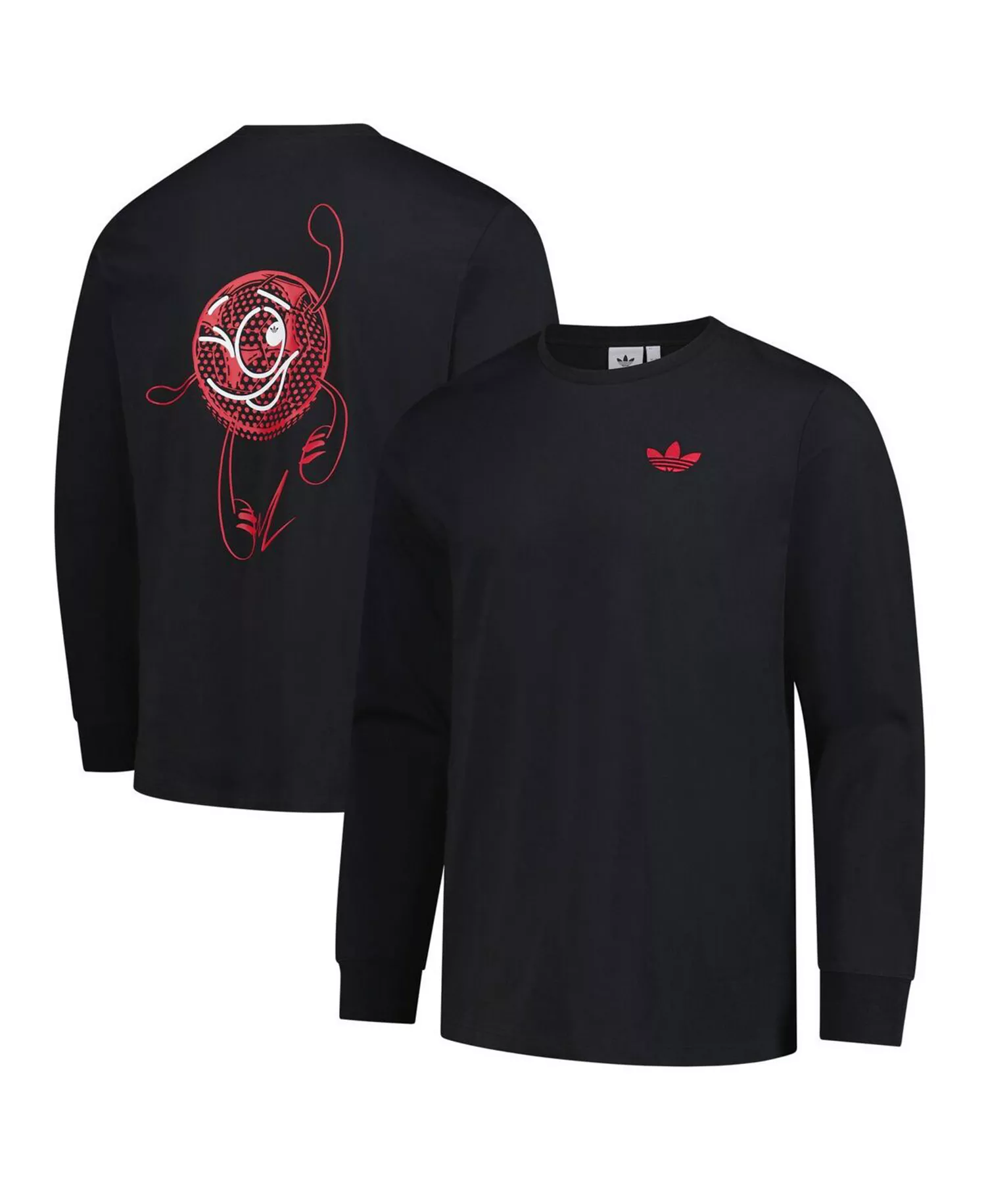 Men's Black Ajax Culturewear Graphic Long Sleeve T-Shirt - Black - L