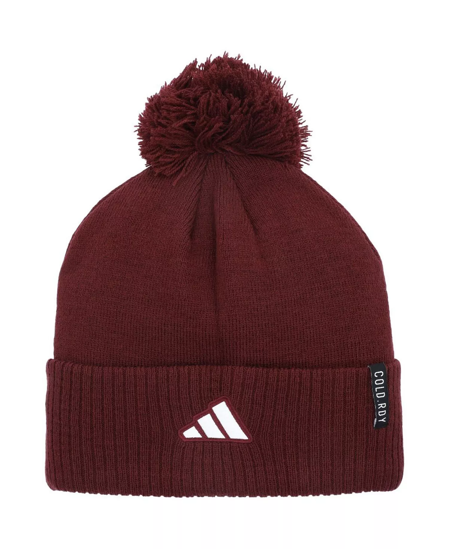 Men's Maroon Mississippi State Bulldogs 2023 Sideline COLD.RDY Cuffed Knit Hat with Pom - Maroon - One Size Fits All