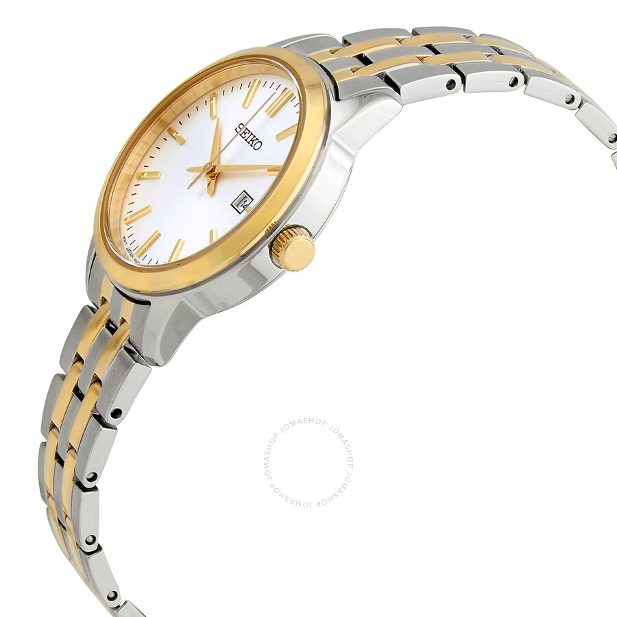 Seiko Classic Quartz White Dial Two-tone Ladies Watch