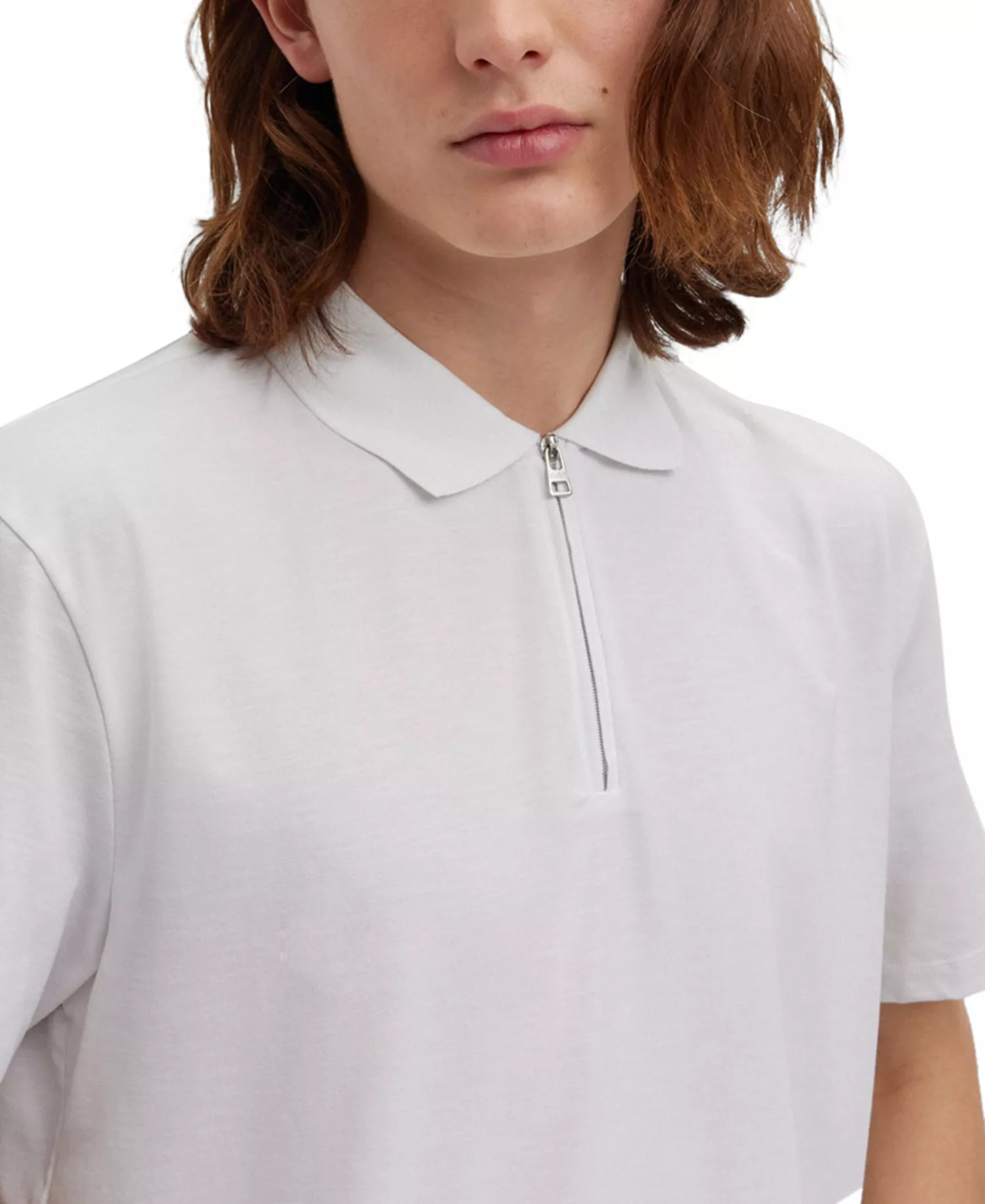Men's Dekok Zip-Closure Polo Shirt - White - 2XL