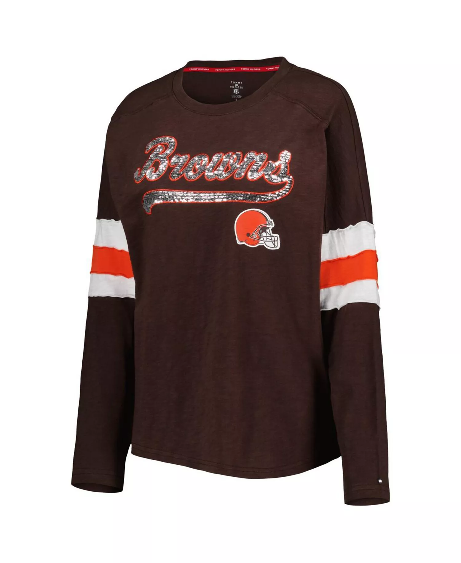 Women's Brown Cleveland Browns Justine Long Sleeve Tunic T-shirt - Brown - M