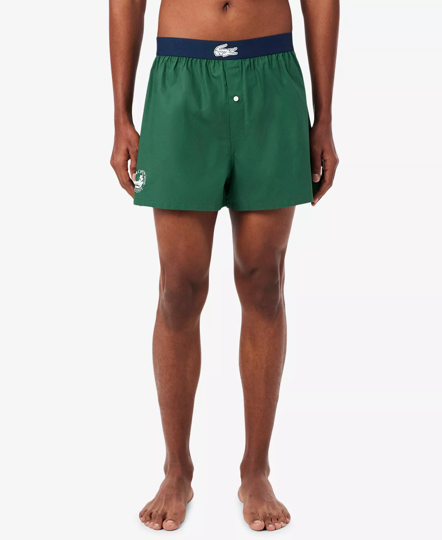 Men's Miami Regular-Fit Open Woven Boxers, 3-Pack - Navy Blue/White/Green - L