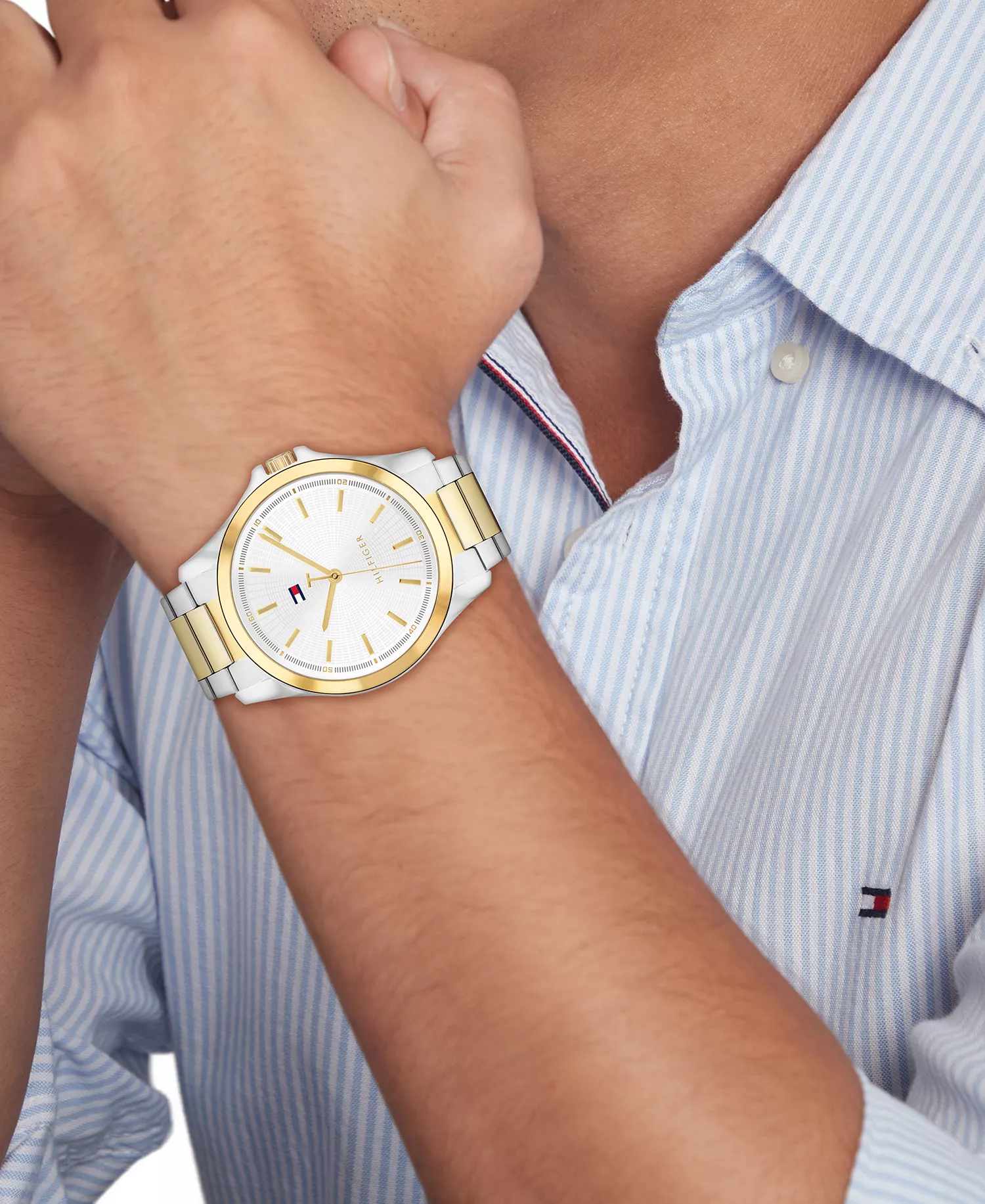 Men's Quartz Two Tone Stainless Steel Bracelet Watch, 42mm - Two Tone - No Size