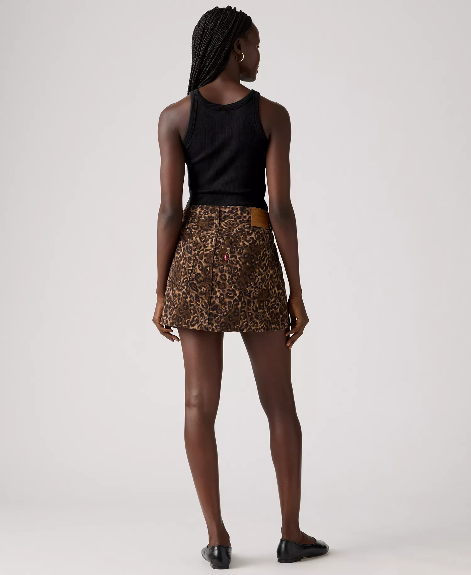 Premium Women's Icon Mid-Rise Denim Skirt - Cat Eyes - 26