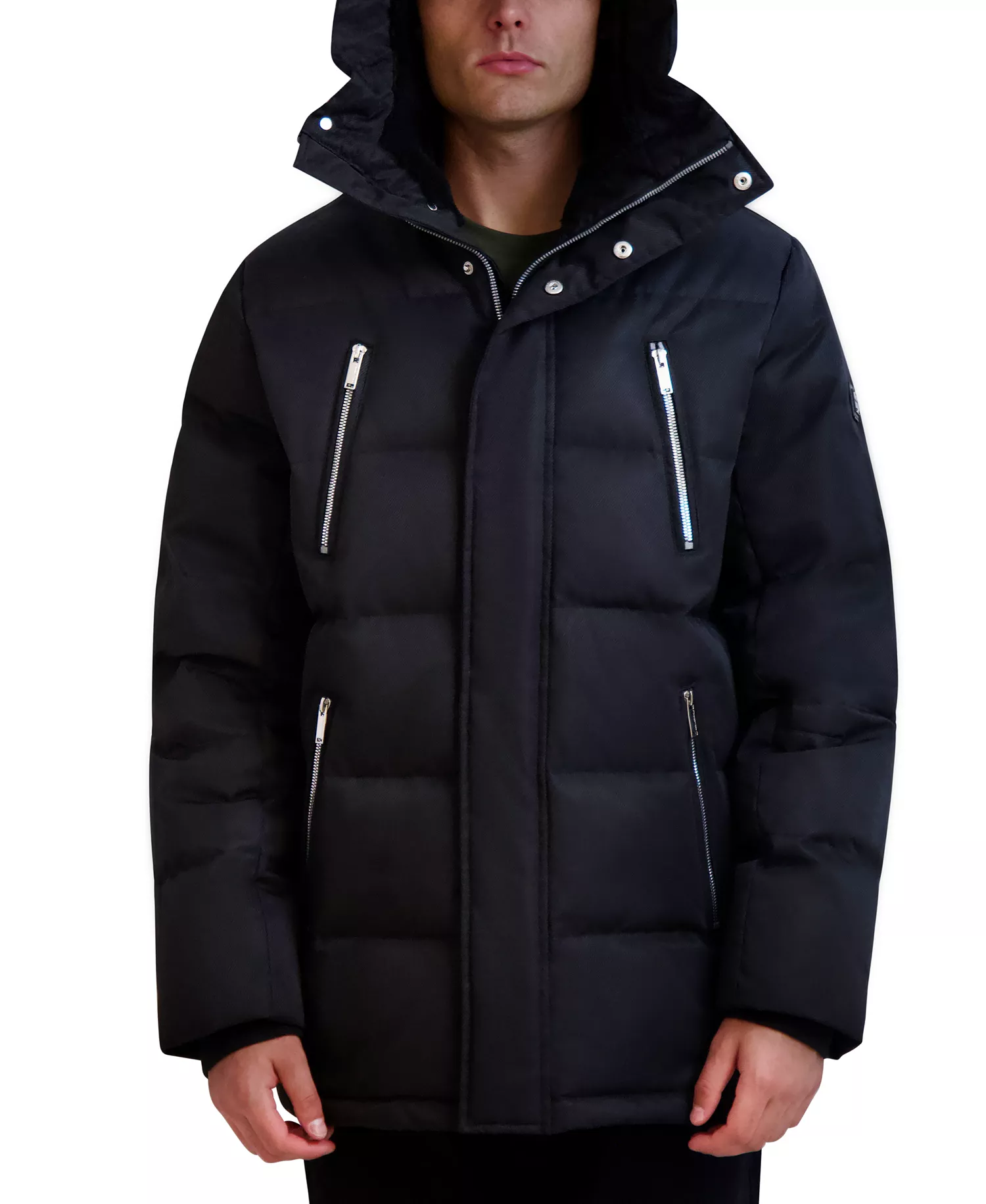 Men's Heavyweight Quilted Parka - Black - 2XL