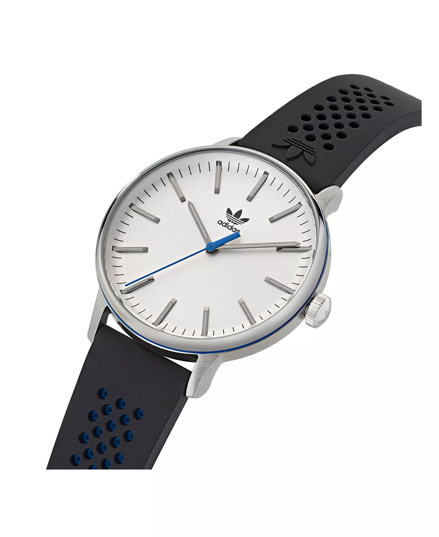 Unisex Three Hand Code One Black Silicone Strap Watch 38mm