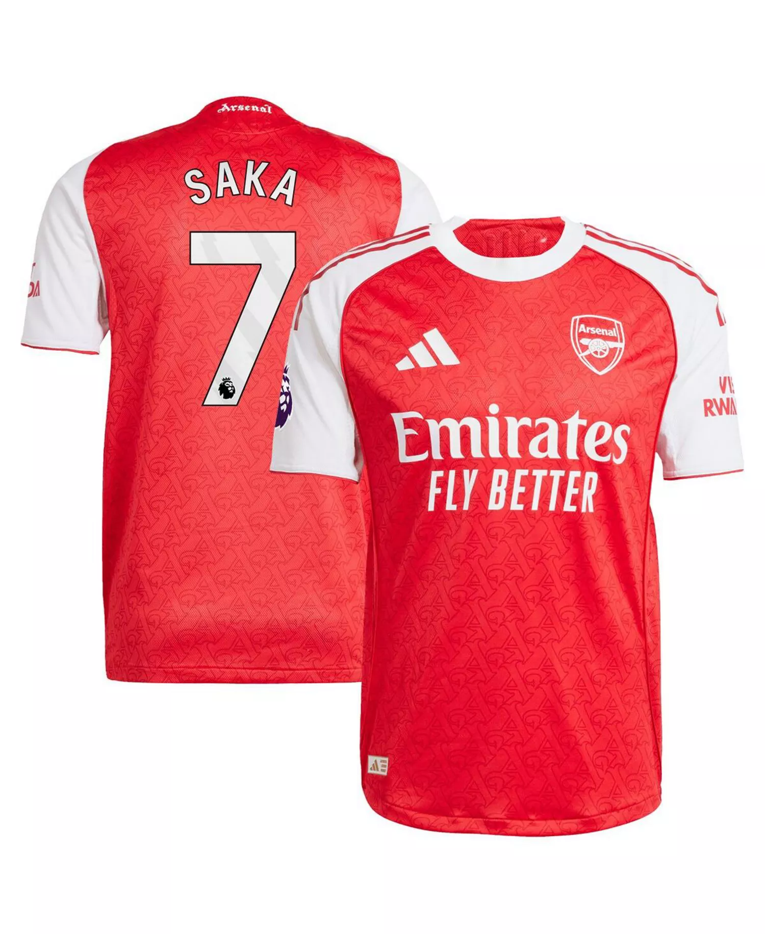 Men's Bukayo Saka Red Arsenal 2025/26 Home Authentic Player Jersey - Red - 2XL
