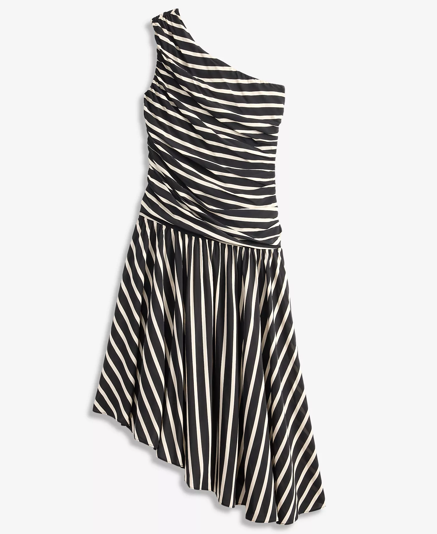 Women's One-Shoulder Asymmetric Hem Dress, Macy's Exclusive - Lira Stripe - L