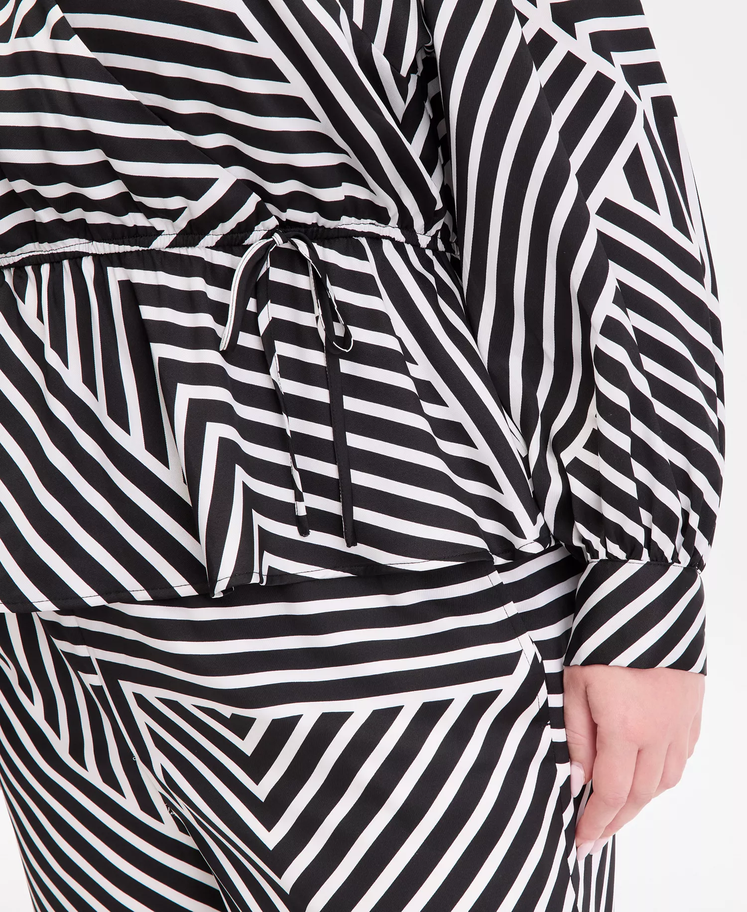 Plus Size Printed Blouson-Sleeve Peplum Top, Macy's Exclusive  - Rilla Patch - 0X