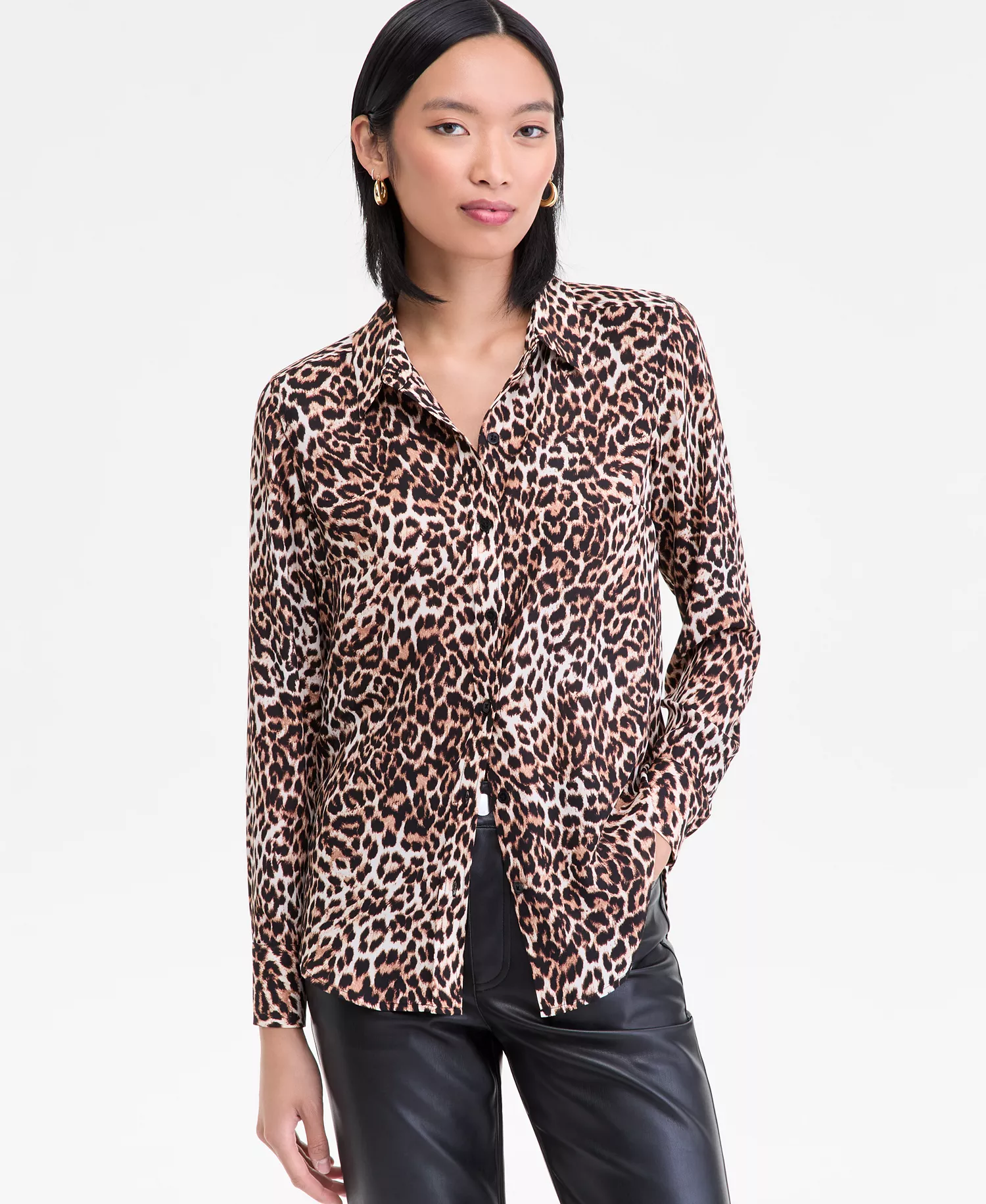 Women's Leopard-Print Shirt, Macy's Exclusive - Hani Cheetah - 2XL