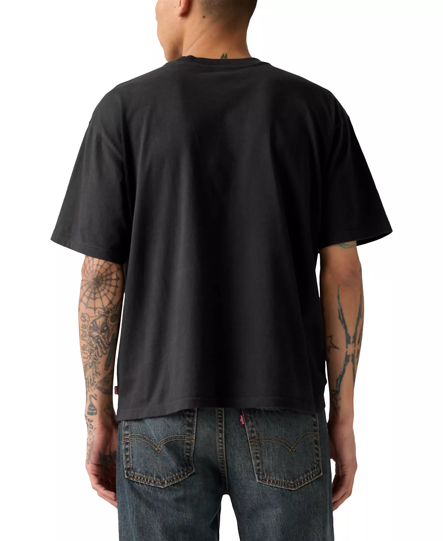 Men's Relaxed Fit Cropped Boxy Short Sleeve Crewneck T-Shirt - Dk Phantom - 2XL