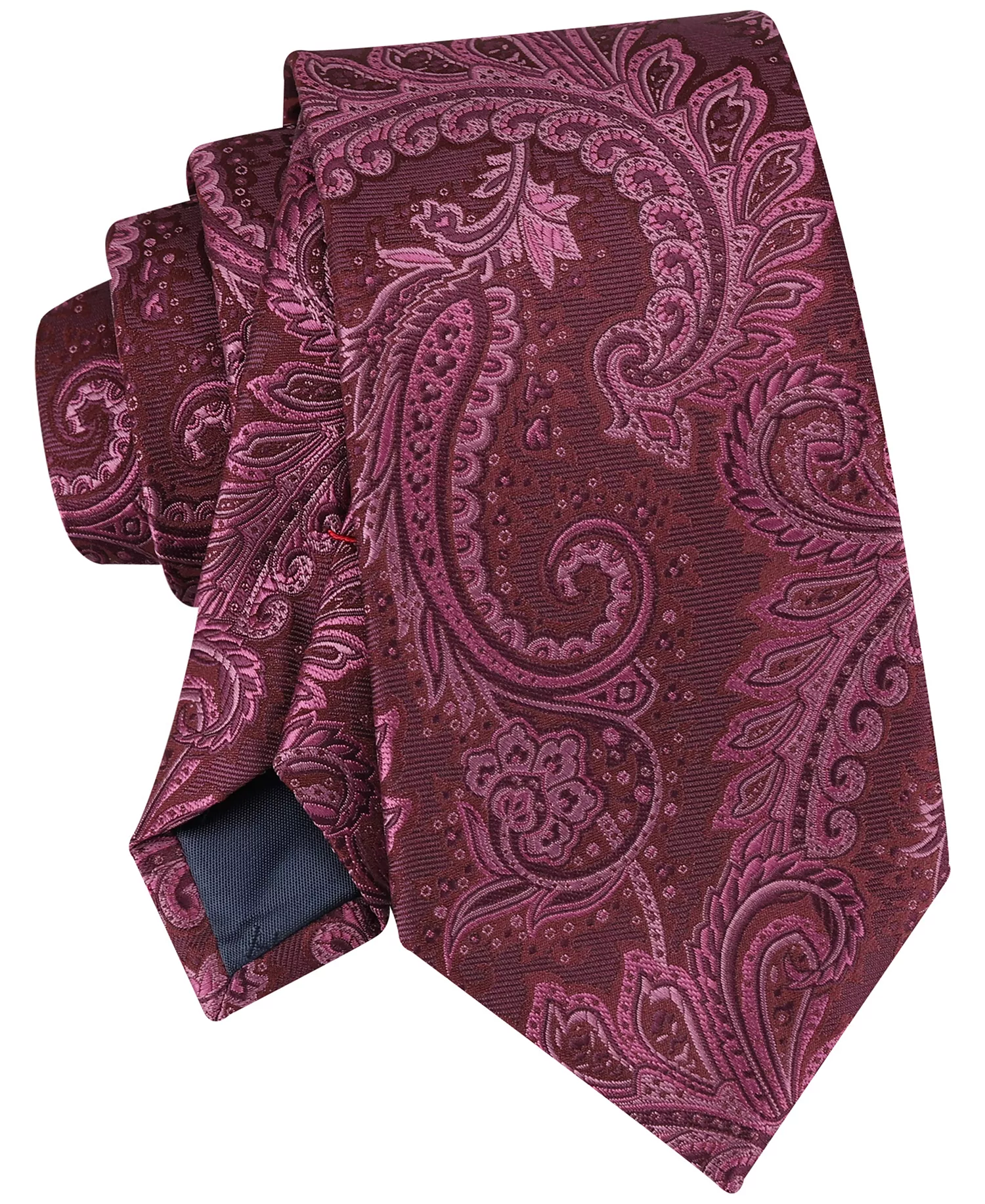 Men's Lucia Classic Paisley Tie - Wine - ONE SIZE