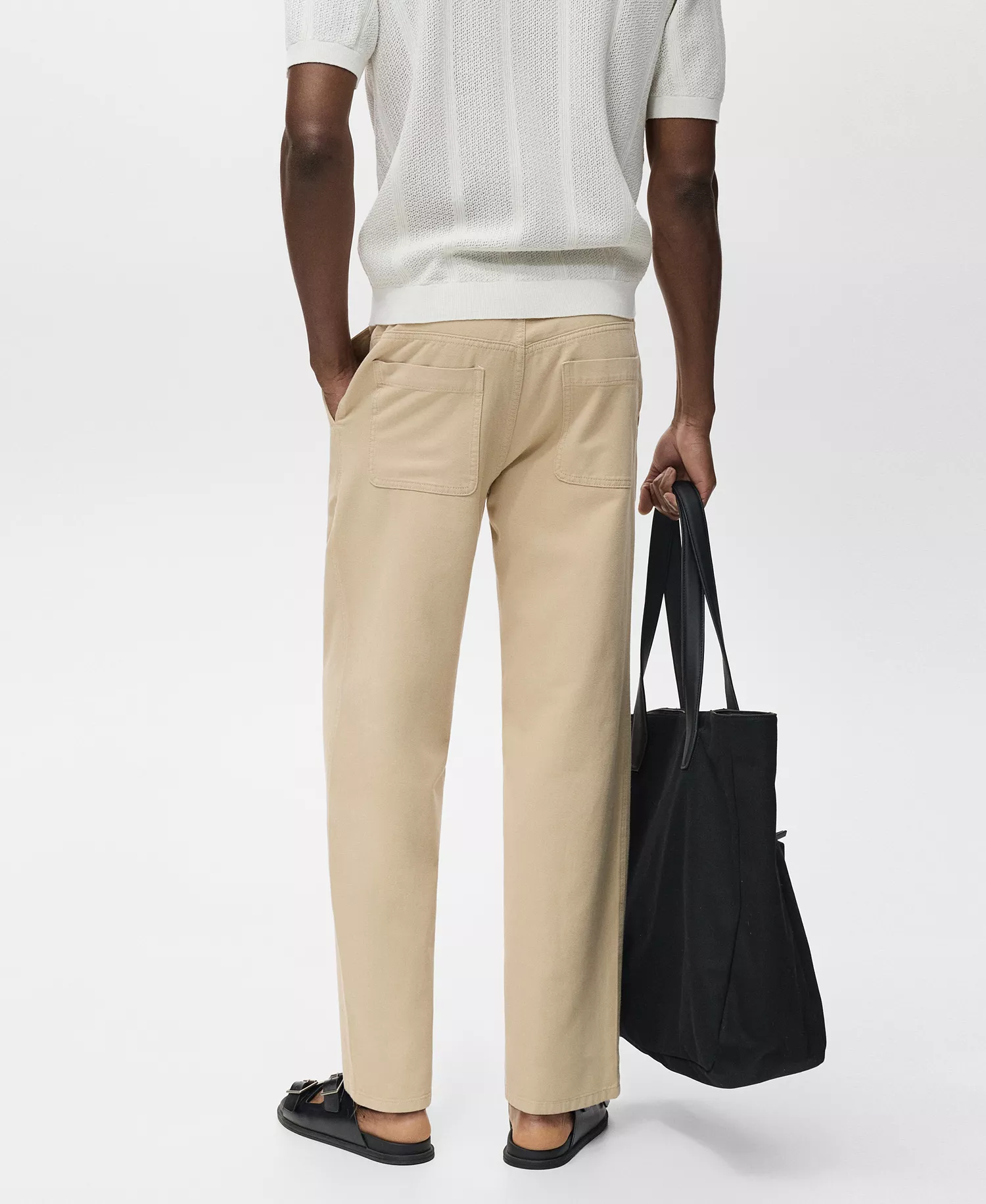 Men's Cotton-Linen Blend Regular-Fit Jeans - Beige - 30 (EU 38)