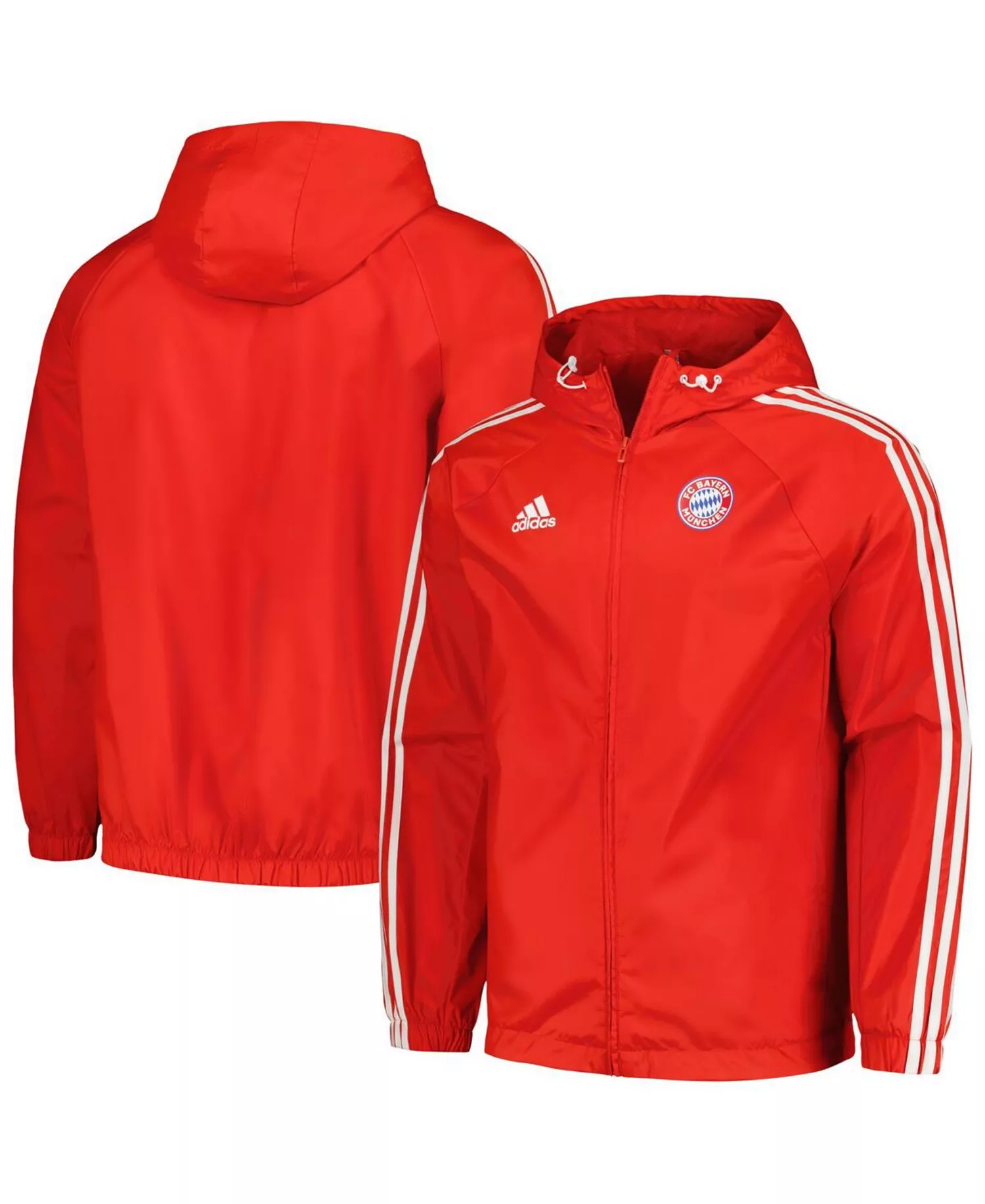 Men's Red Bayern Munich 2023/24 DNA Raglan Full-Zip Windbreaker - Red - L