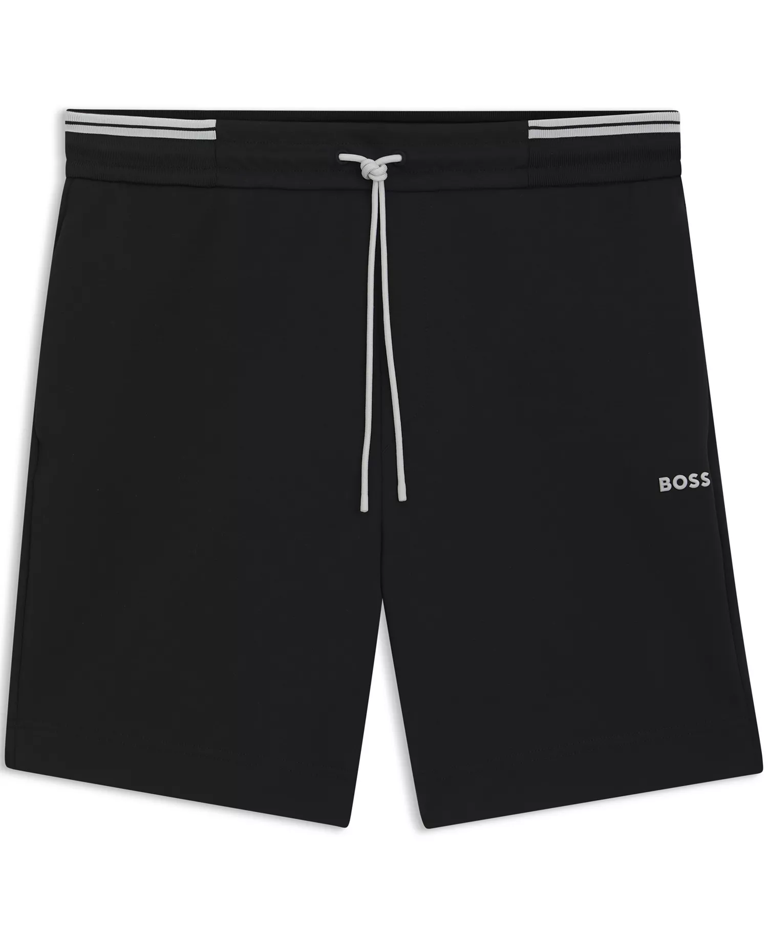 Men's Cotton-Blend Stripe Detail Shorts - Black - M
