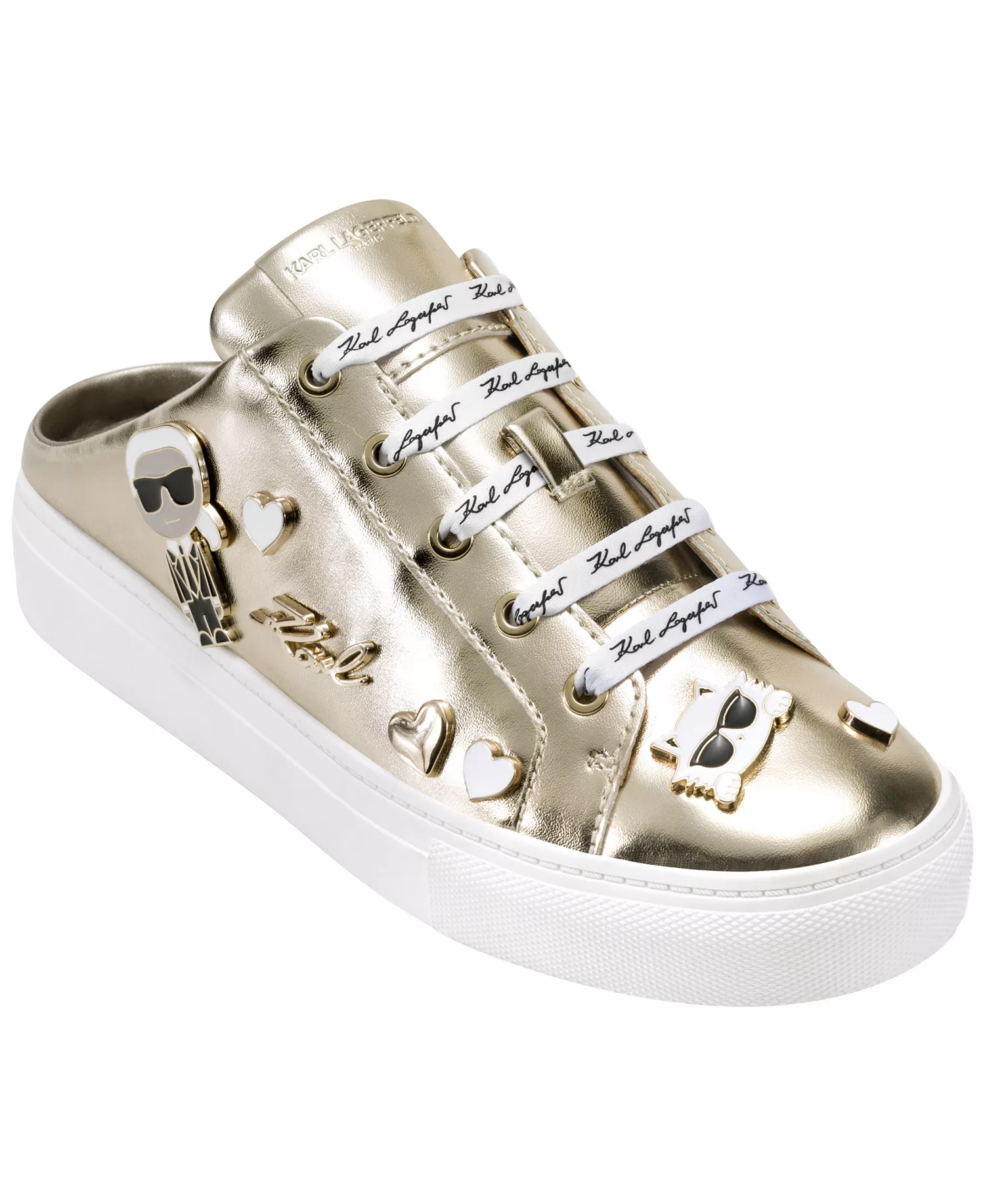 Women's Cambria Embellished Slip-On Sneakers - White Gold - 5.5M