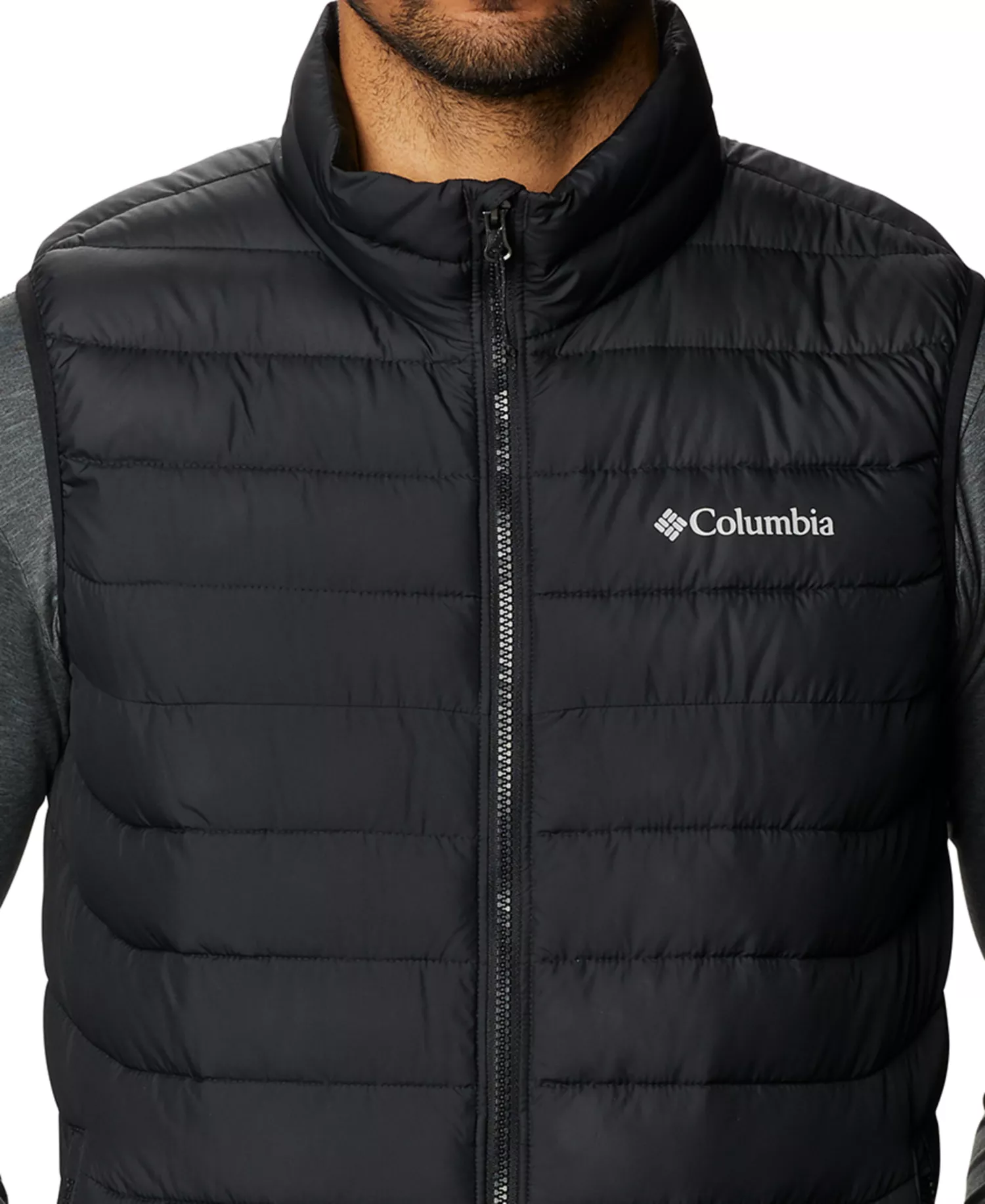 Men's Powder Lite II Puffer Vest - Black - L