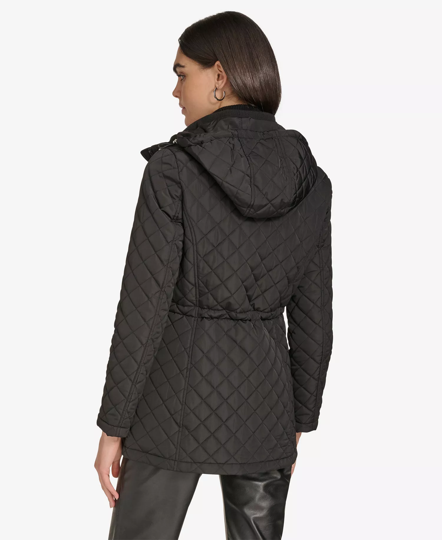 Women's Anorak Quilted Jacket - Black - L
