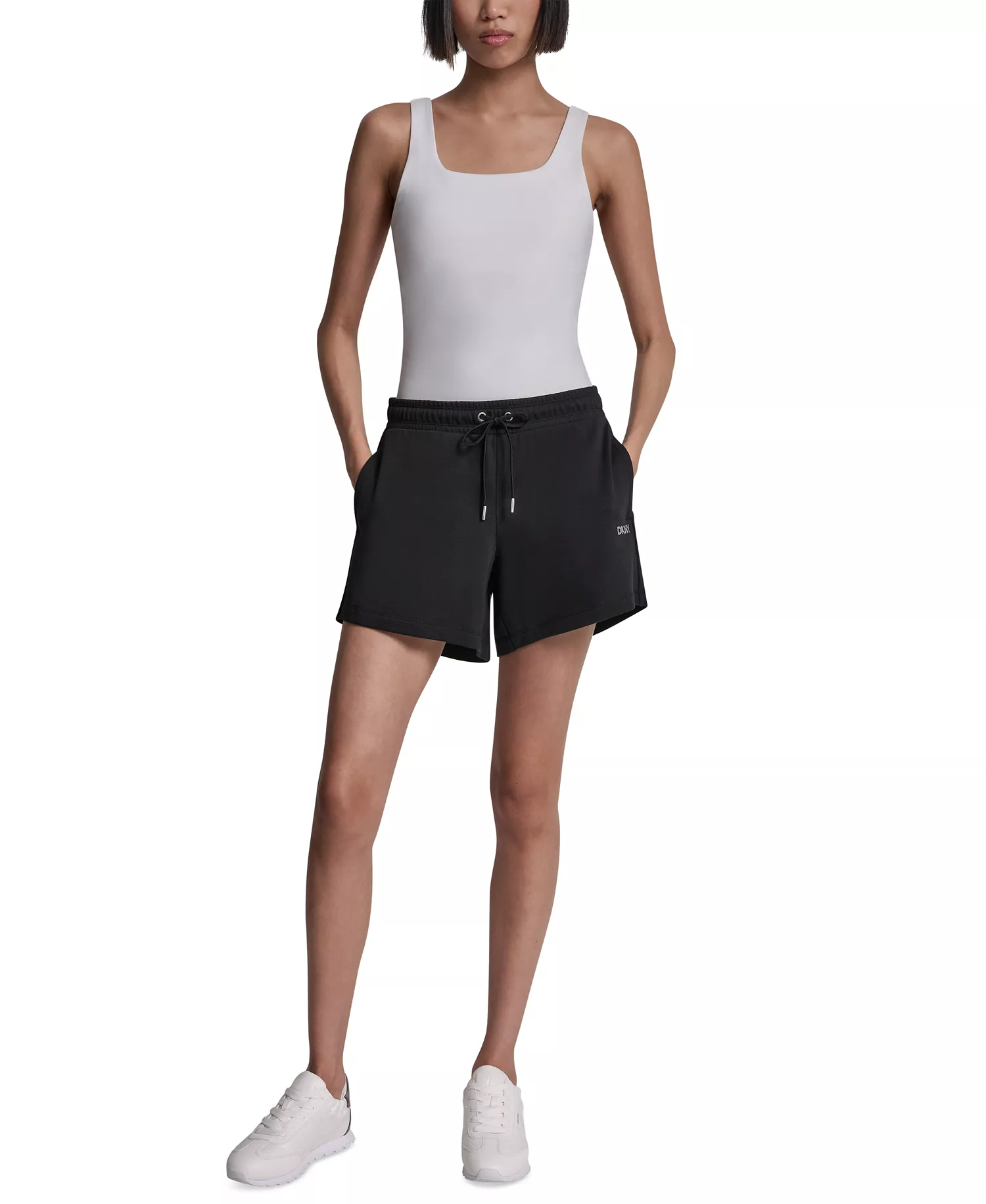 Women's Foil Logo Shorts - Black/silver - L