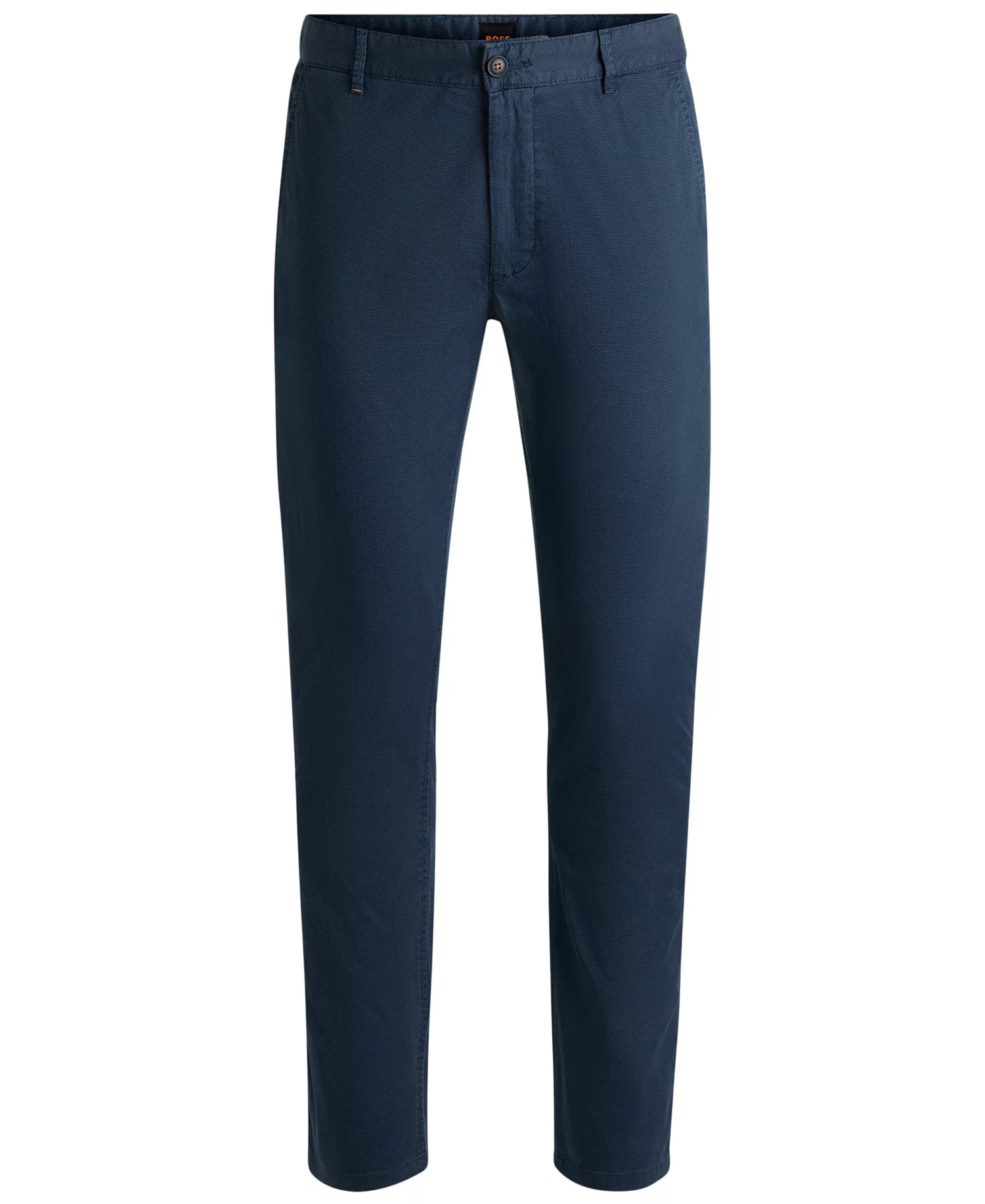 Men's Micro-Printed Stretch Cotton Slim-Fit Pants - Open Blue - 32x32