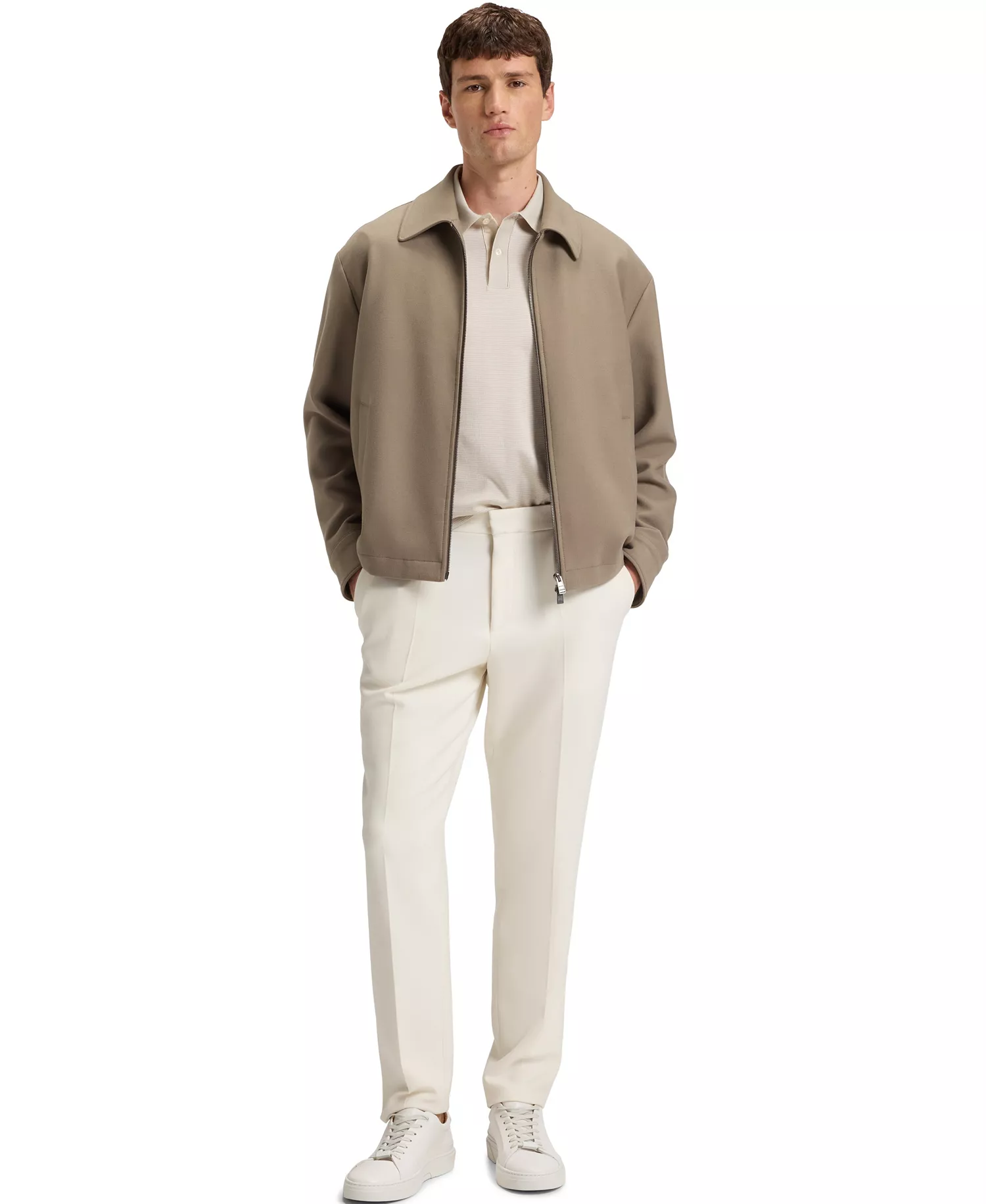 Men's Mercerized-Cotton Polo Shirt - Open White - 2XL