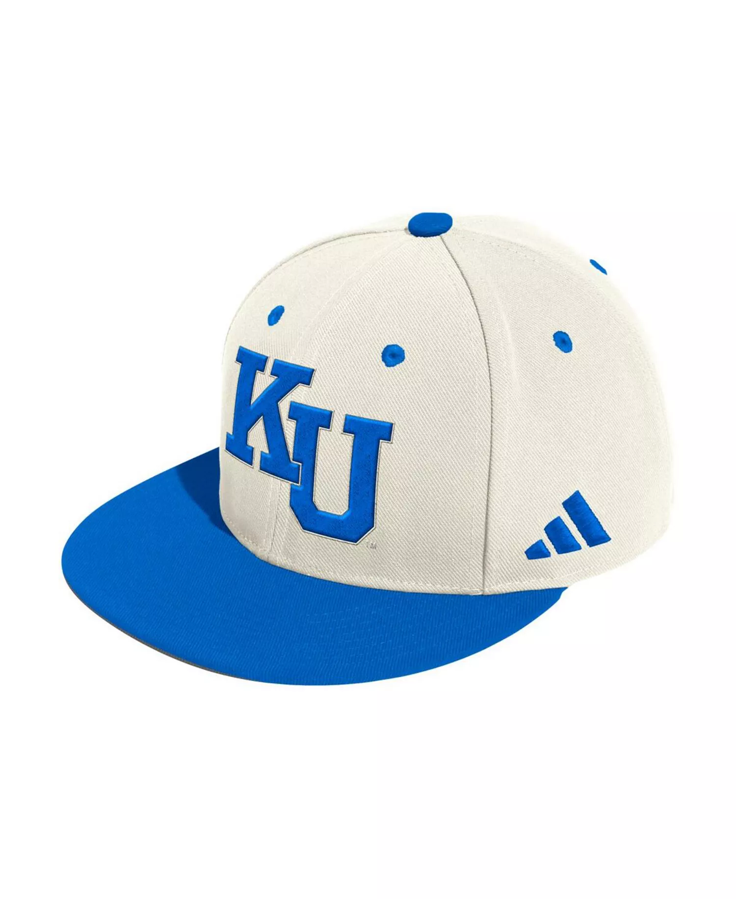 Men's Cream Kansas Jayhawks On-Field Fitted Baseball Hat - Cream - 7