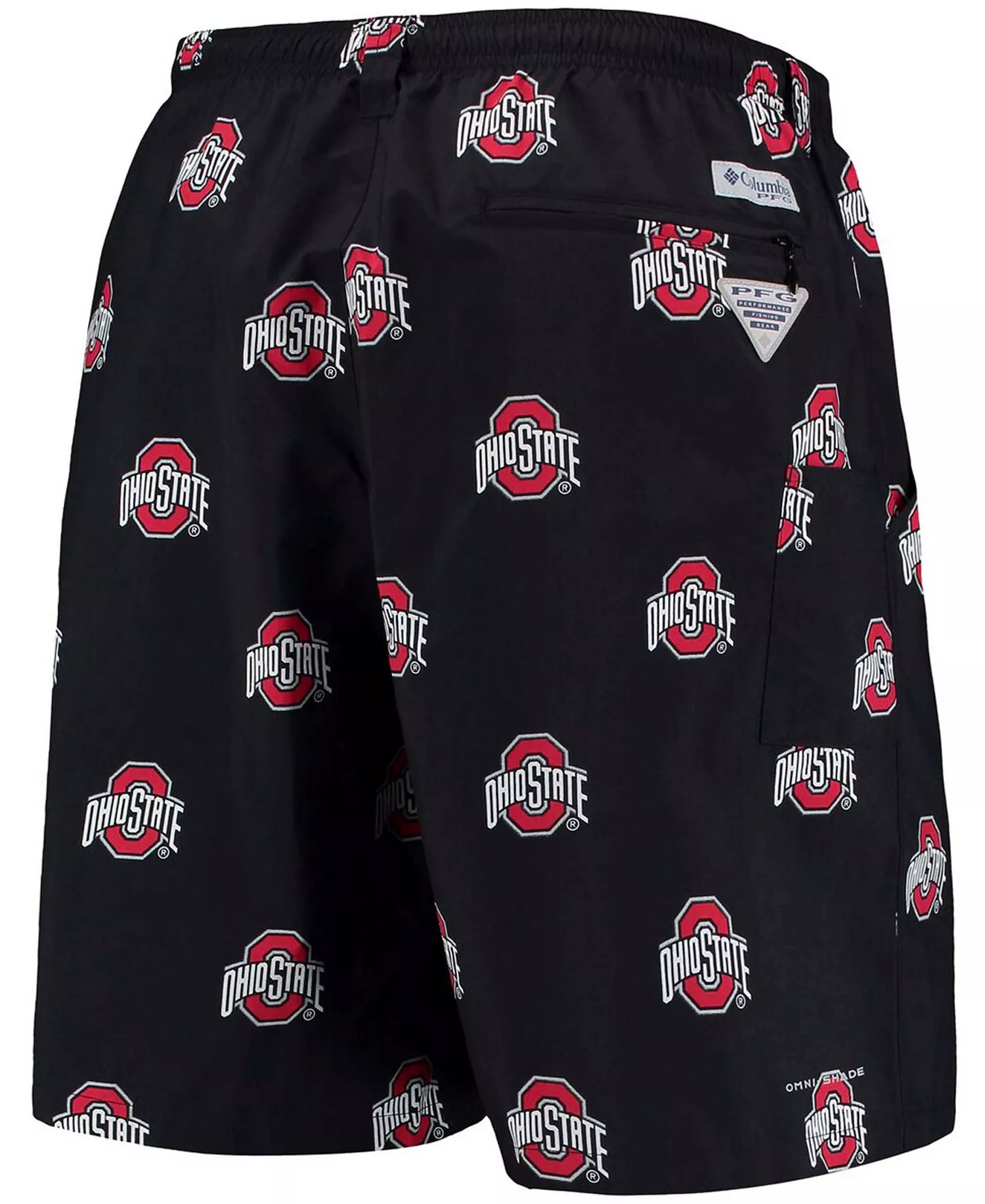 Men's Black Ohio State Buckeyes Backcast II 8" Omni-Shade Hybrid Shorts - Black - S