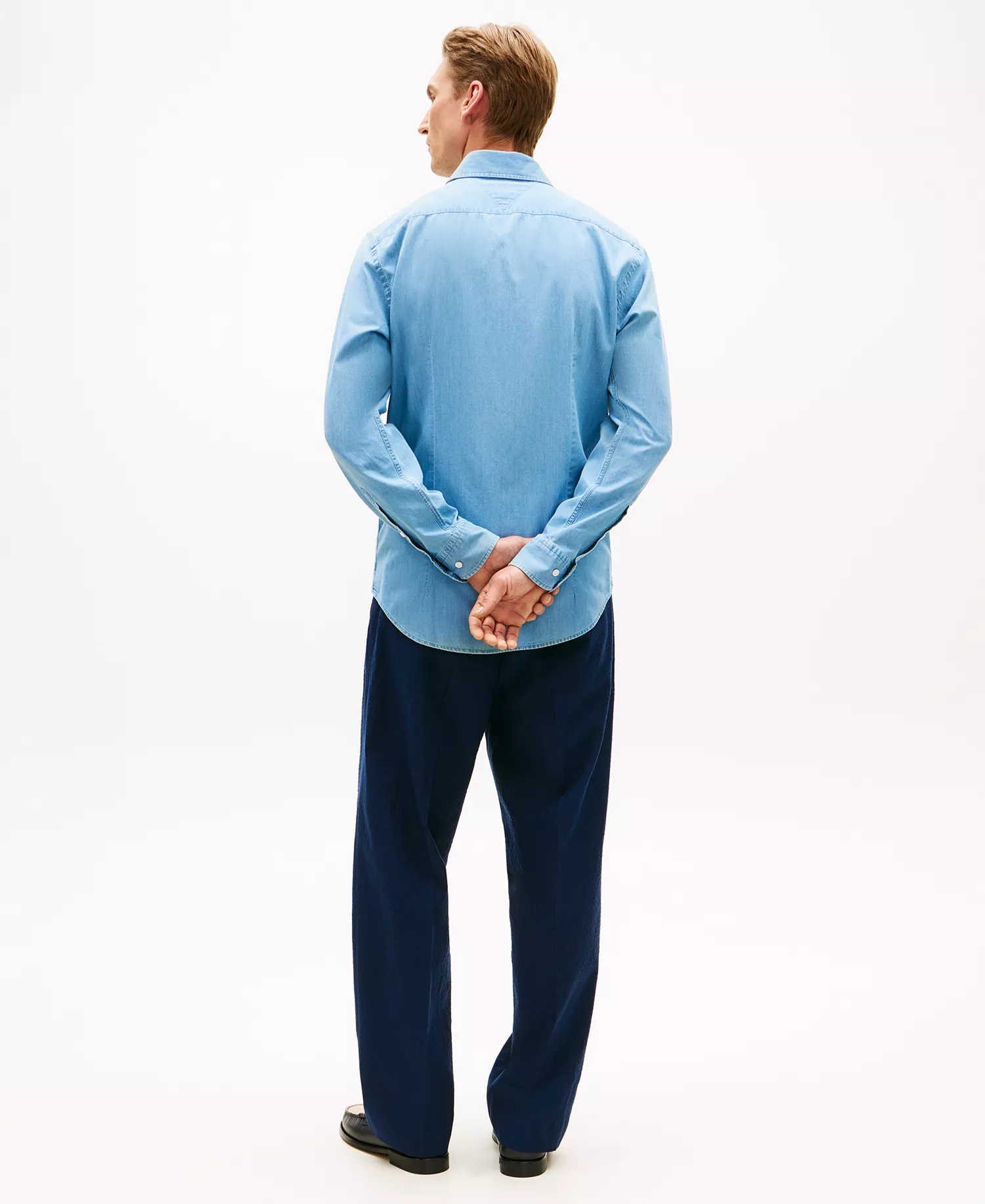 Men's Denim Regular-Fit Shirt - Indigo Blue Bell - L