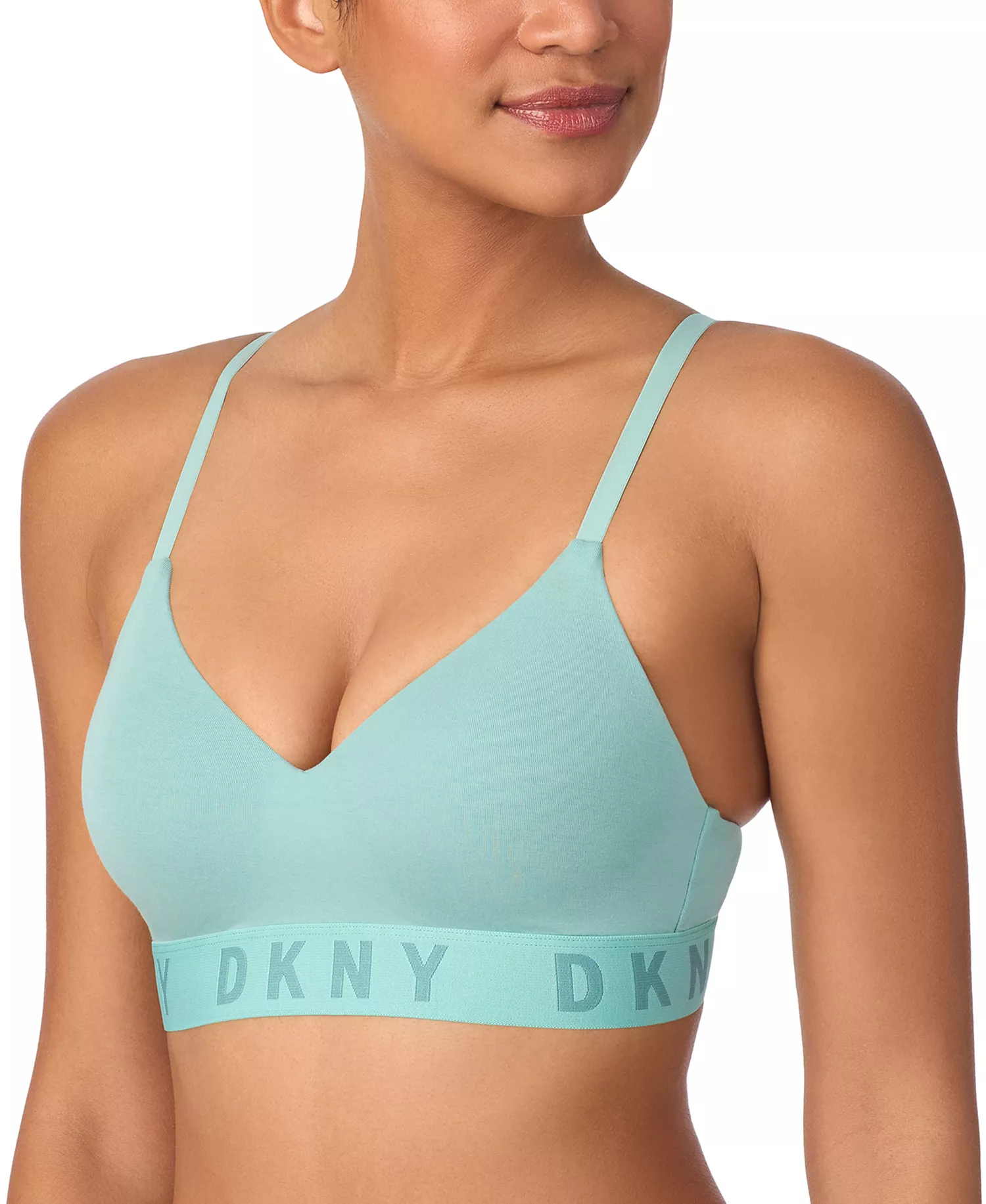 Women's Cozy Boyfriend WireFree Bra, DK4518 - Aquifer - L