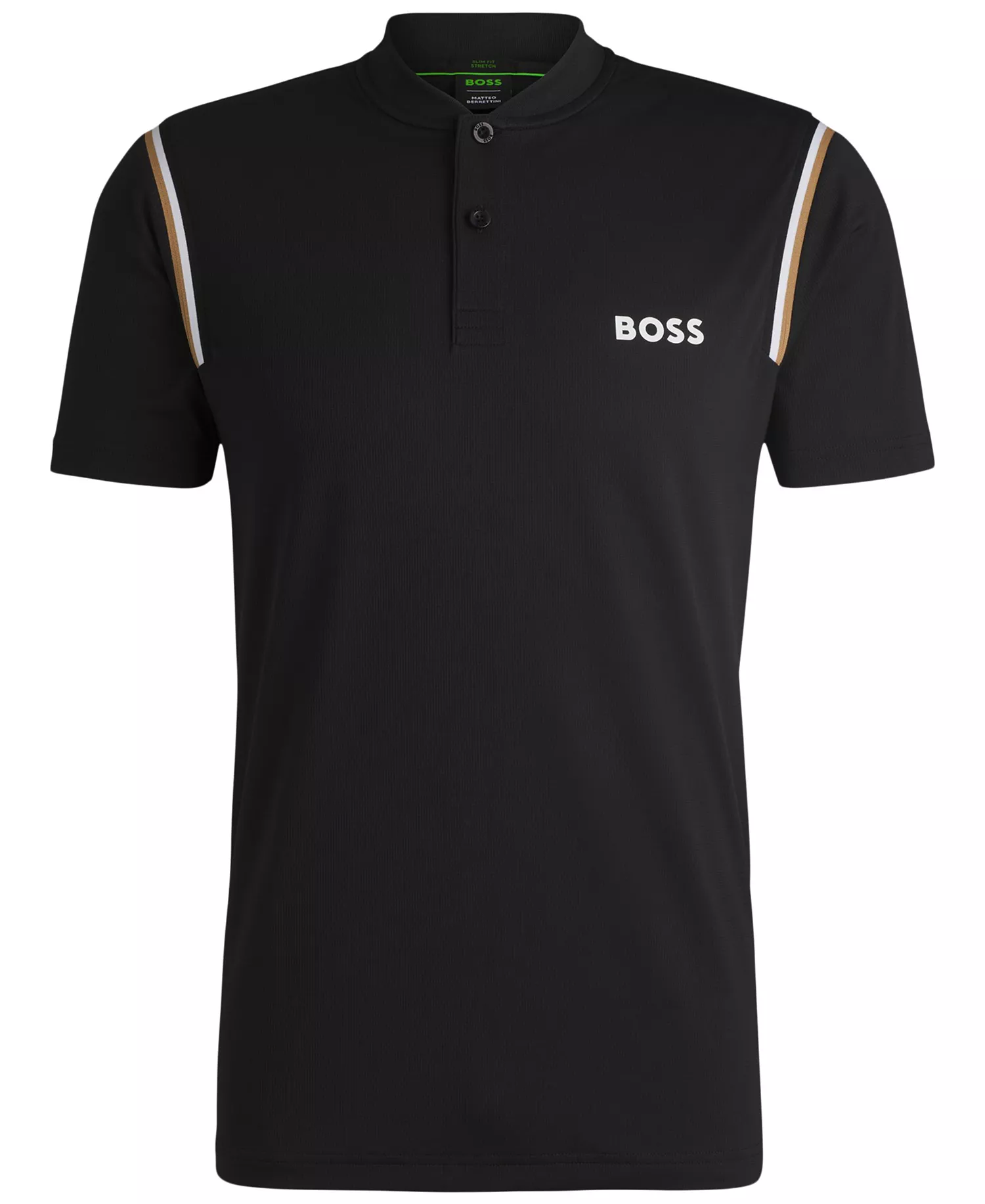 Men’s Moisture Control Active Slim-Fit Polo - Black - L