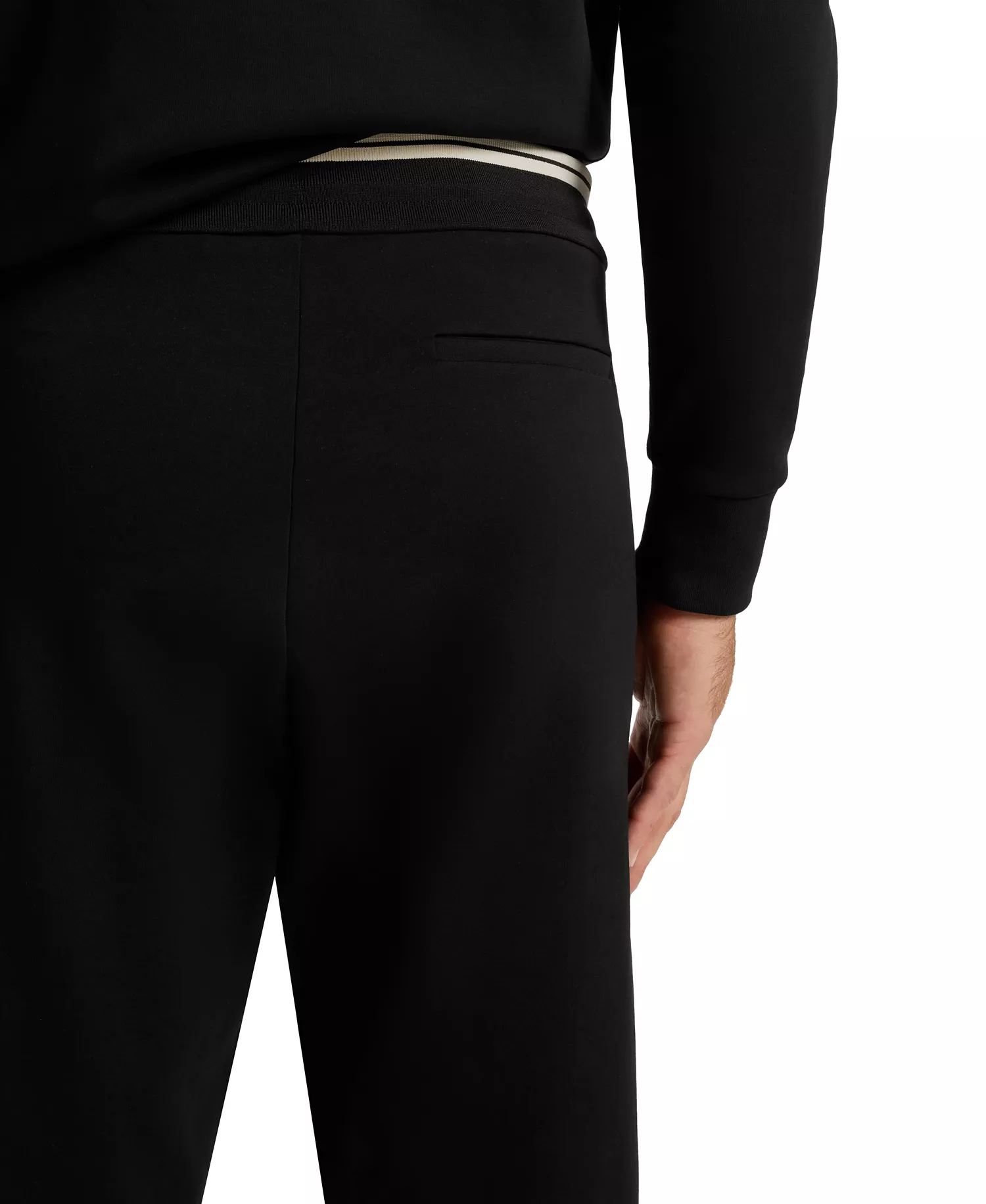Men's Cotton-Blend Tracksuit Bottoms - Black, Gray - 3XL