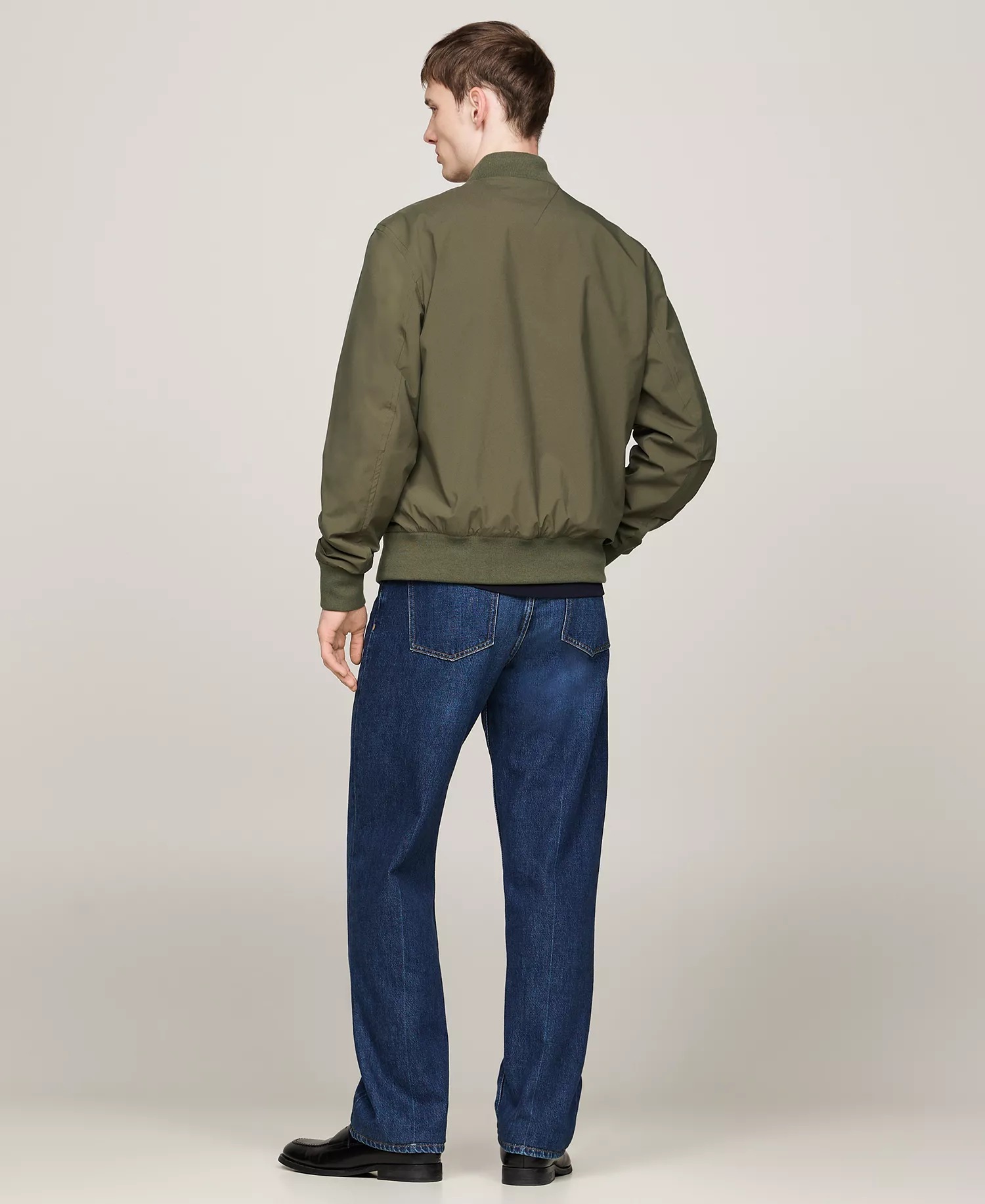 Men's Lightweight Tech Bomber Jacket - Army Green - L