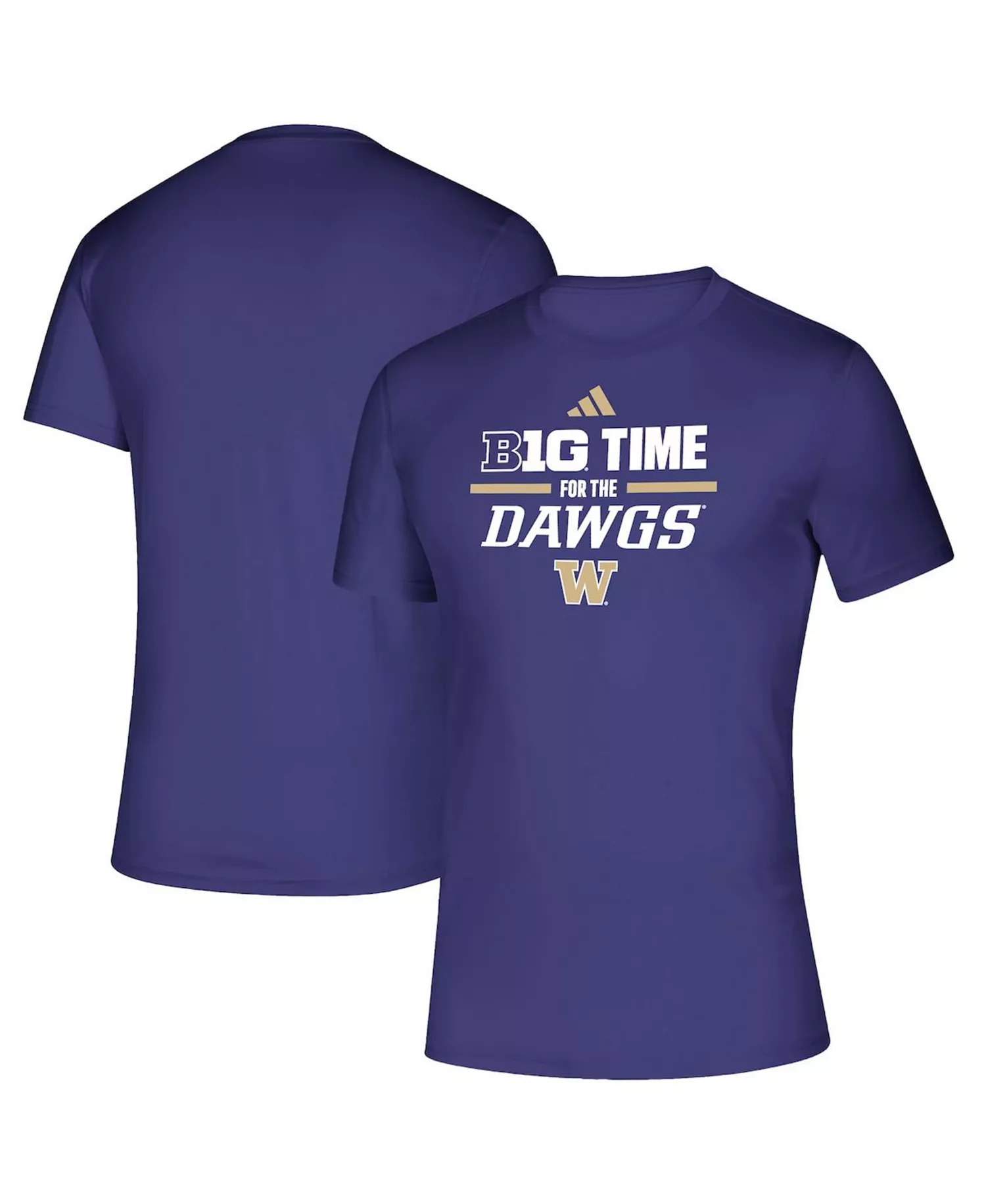 Men's Purple Washington Huskies B1G Time for the Dawgs T-Shirt - Purple - 2XL