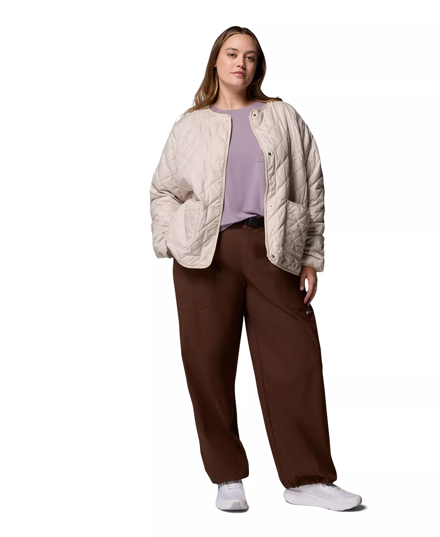 Plus Size Copper Crest Collarless Jacket - Black - 1X