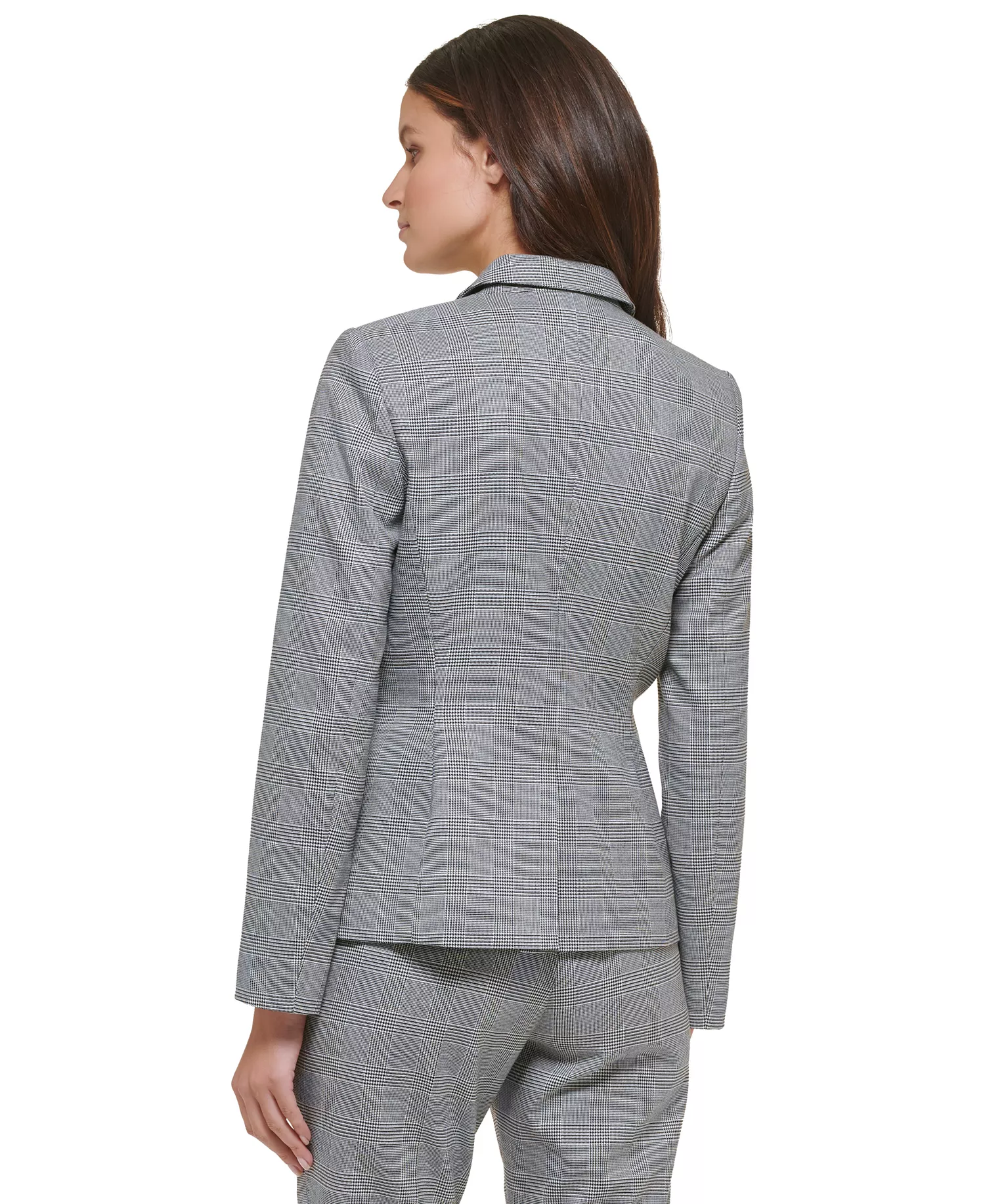 Women's Glen Plaid Single-Button Blazer - Glen Plaid - 0