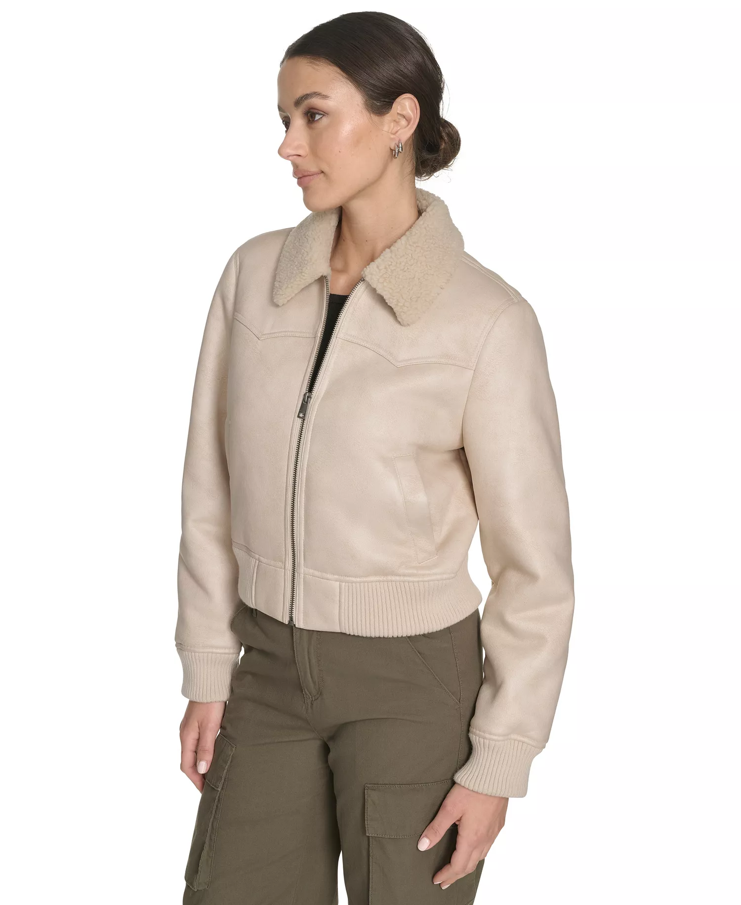 Women's Long Sleeve Western Jacket - Almond Milk - L