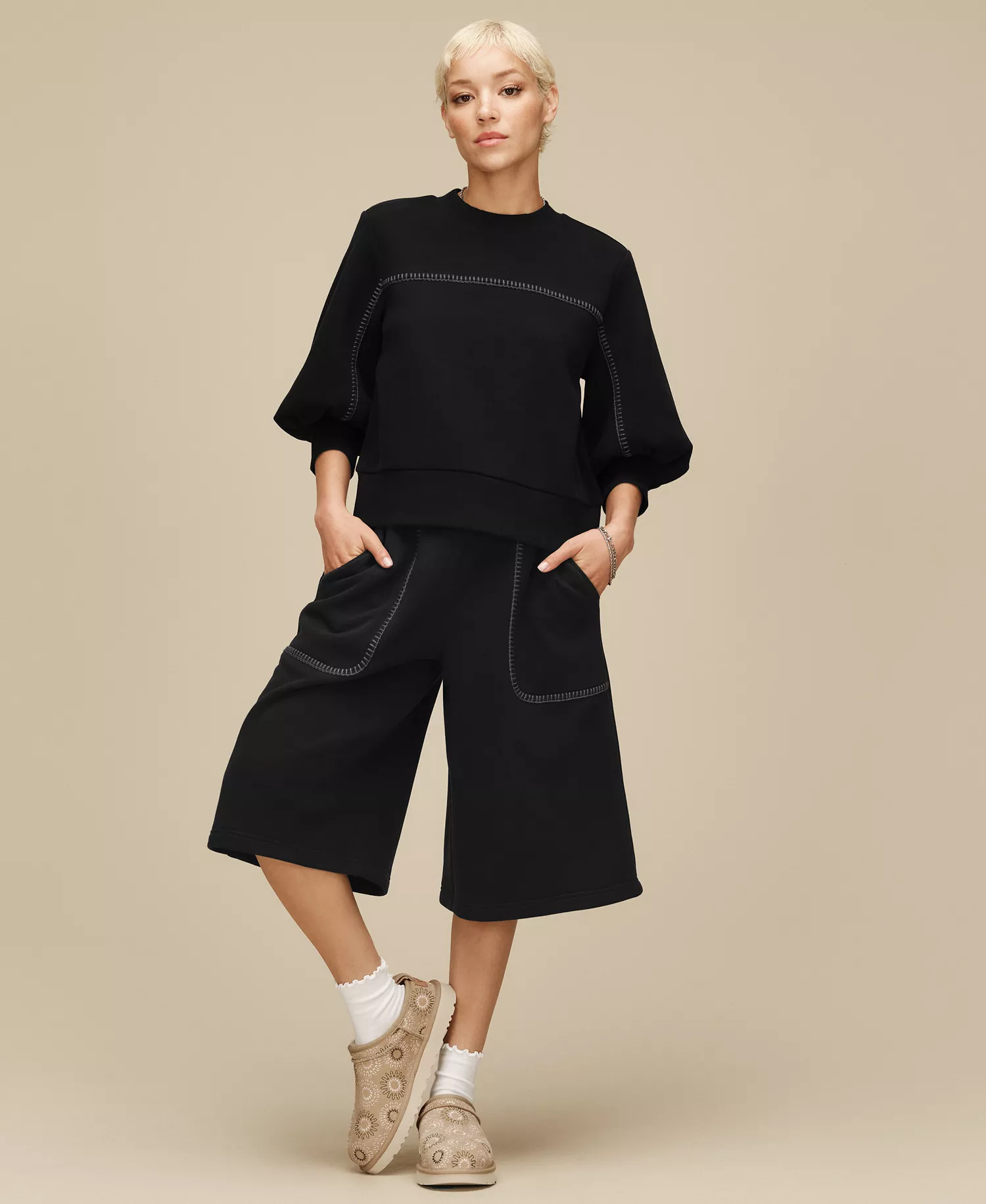 Women's Classic Micro Sun Stitch Slip-On Slippers - Mustard Seed - 10M