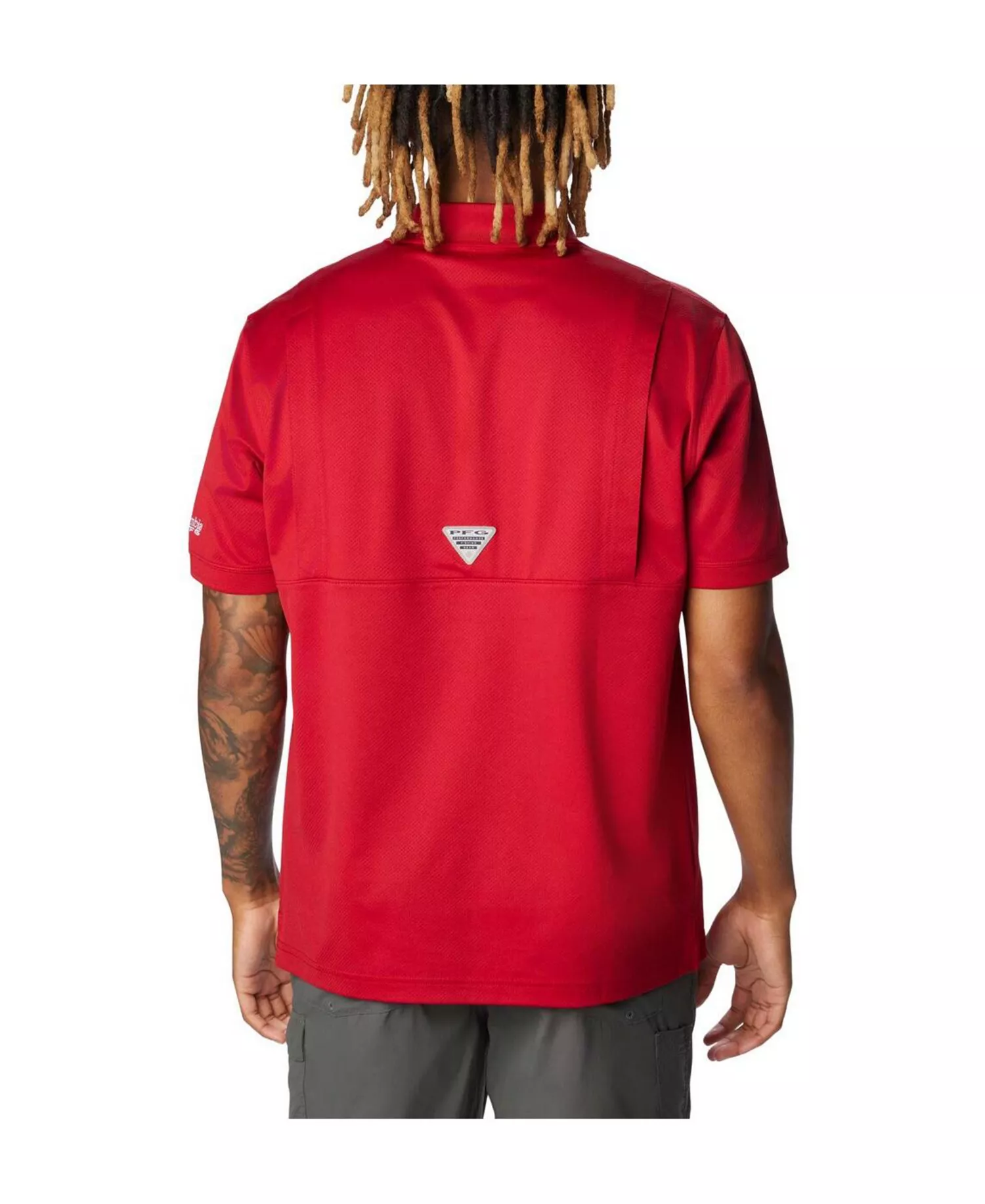 Men's Crimson Alabama Crimson Tide PFG Tamiami Omni-Shield Polo Shirt - Crimson - L