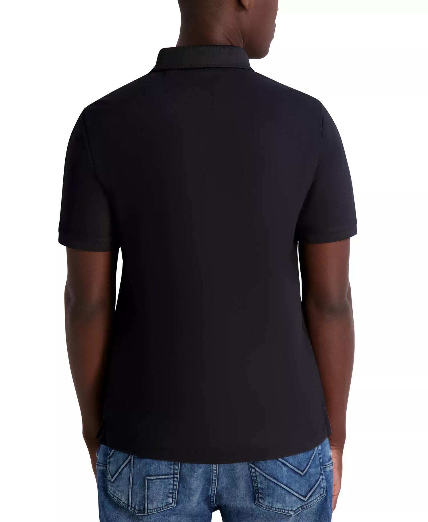 Men's Regular-Fit Karl Head Piqué Polo Shirt  - Black - 2XL