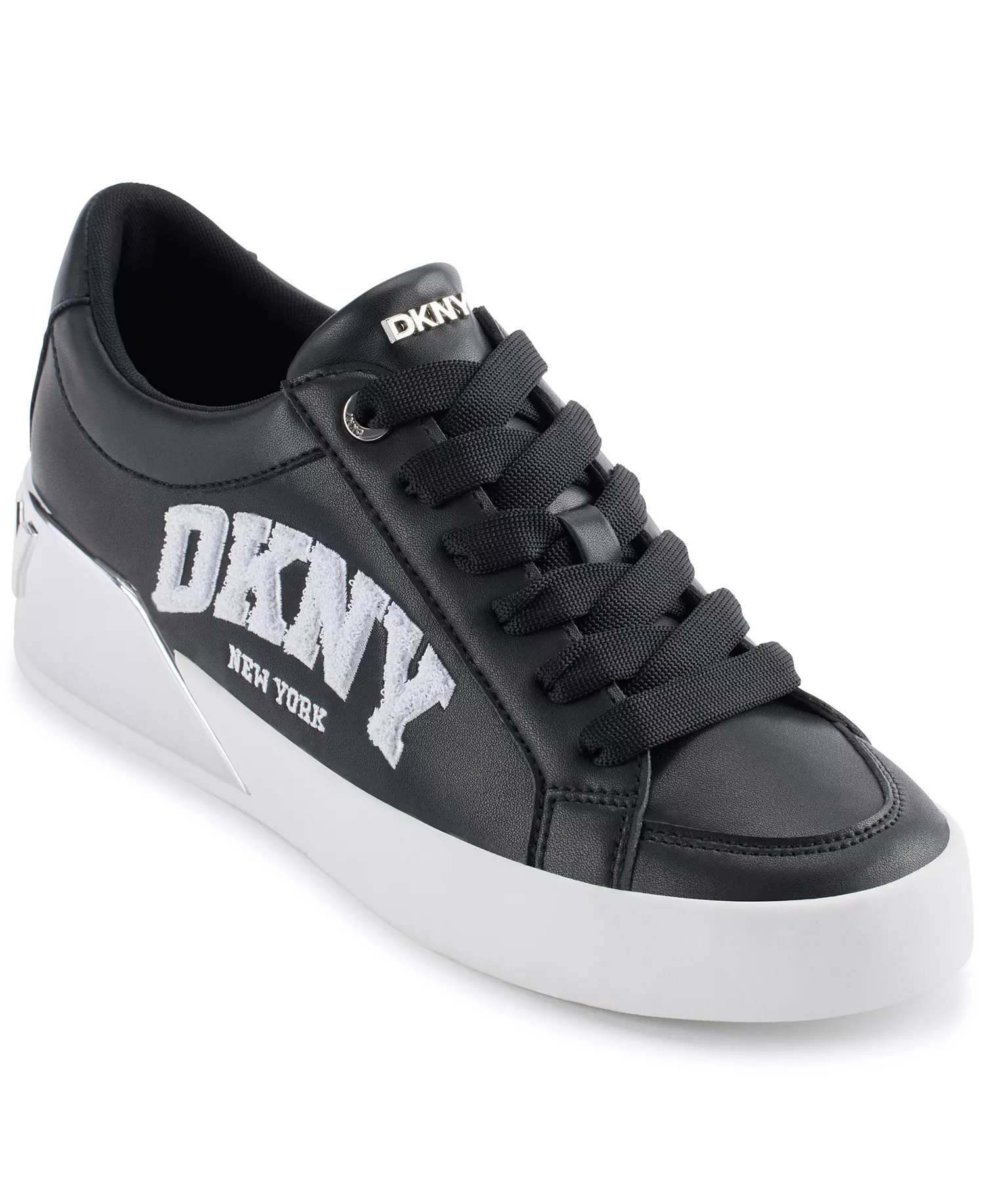 Women's Maben Varsity Lace-Up Sneakers - Black - 10M