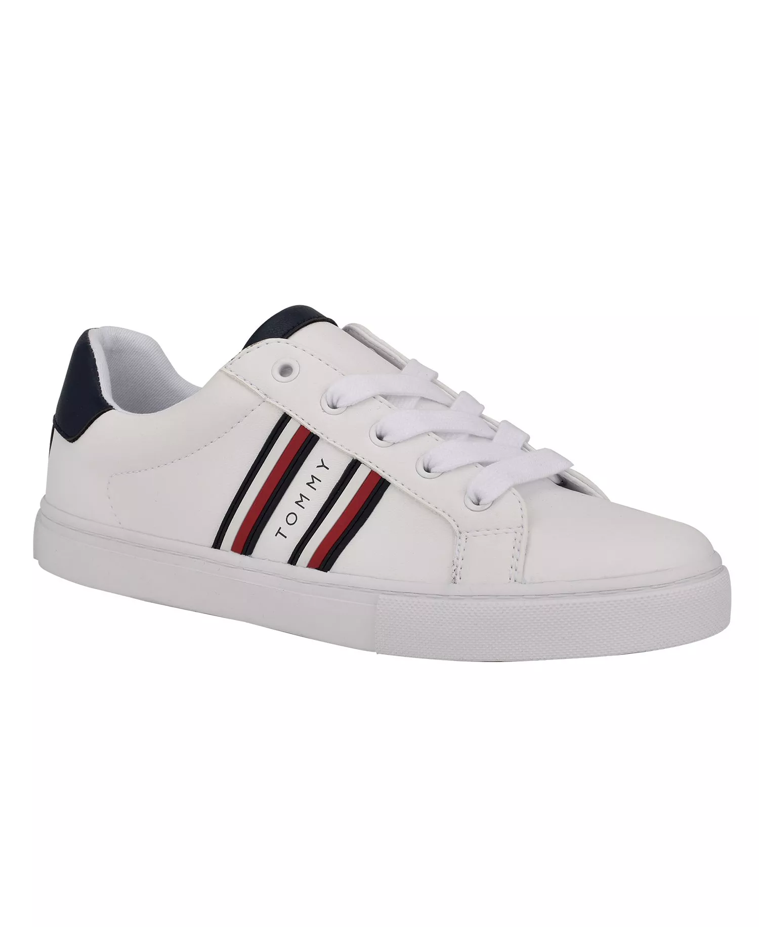 Women's Lendon Stripe Lace-Up Sneaker - White - 10M